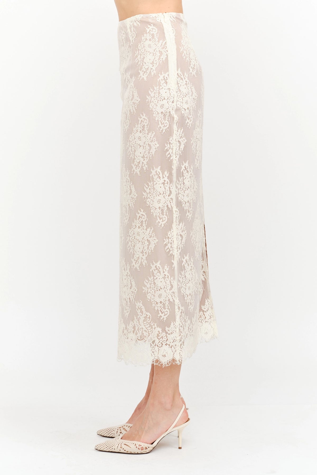 Lennon Lace Skirt - Ivory