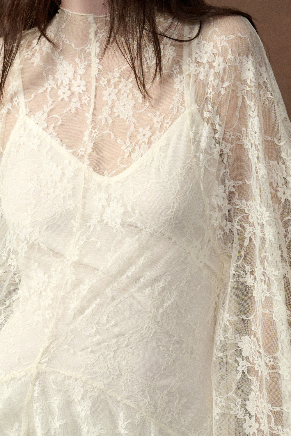 Floral Lace Layered Mini Dress