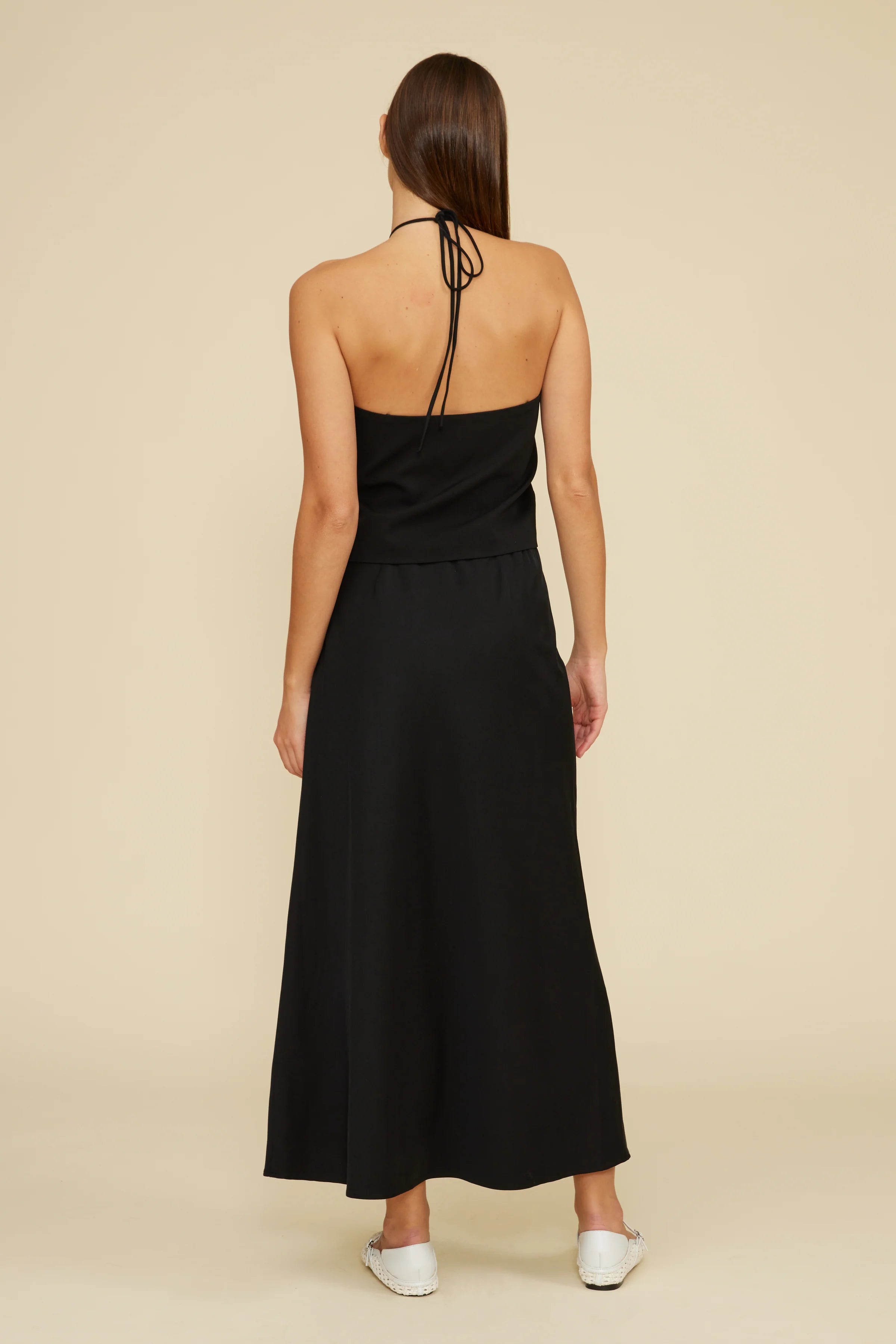 Stassi Bias Midi Skirt - Black