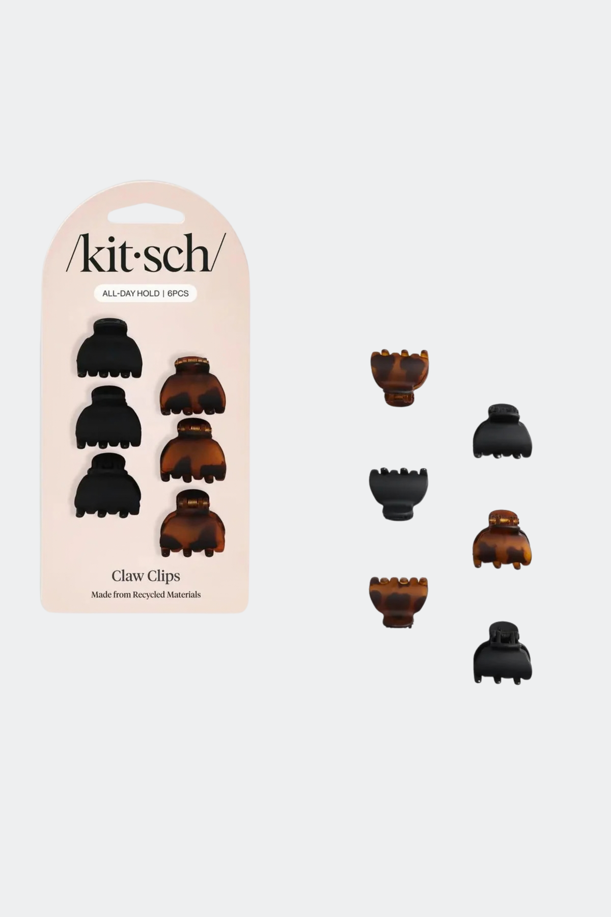 KITSCH - Recycled Plastic X-Small Claw Clips - 6pc Set
