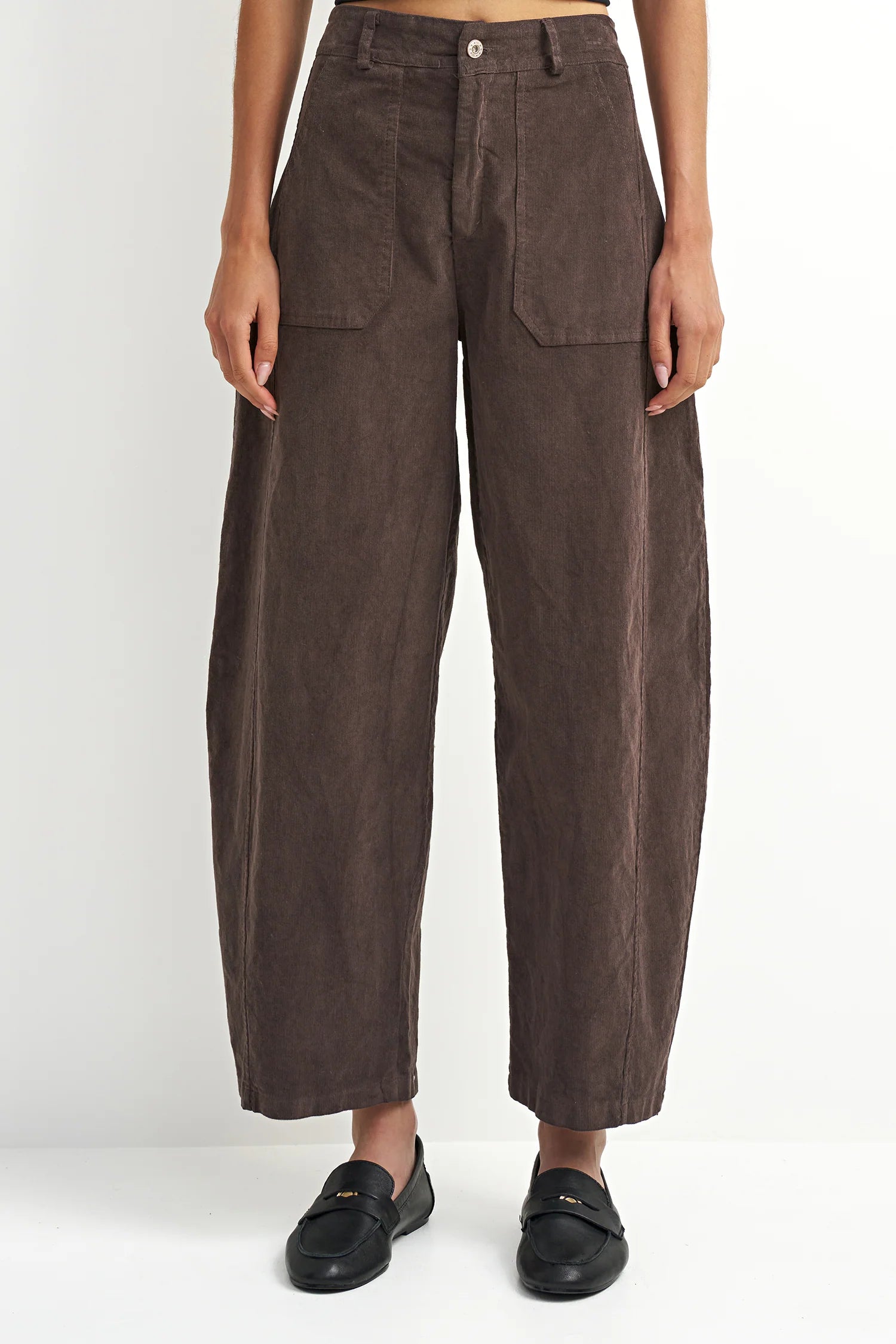 Emmerson Slim Barrel Pants - Brown