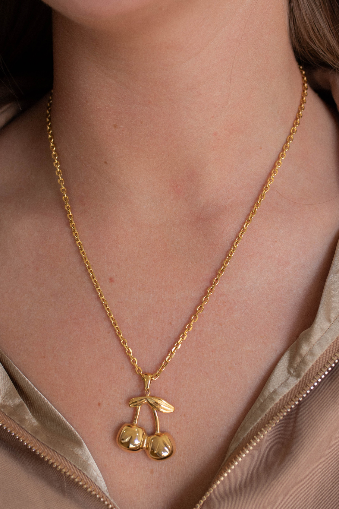 18K Summer Cherries Necklace