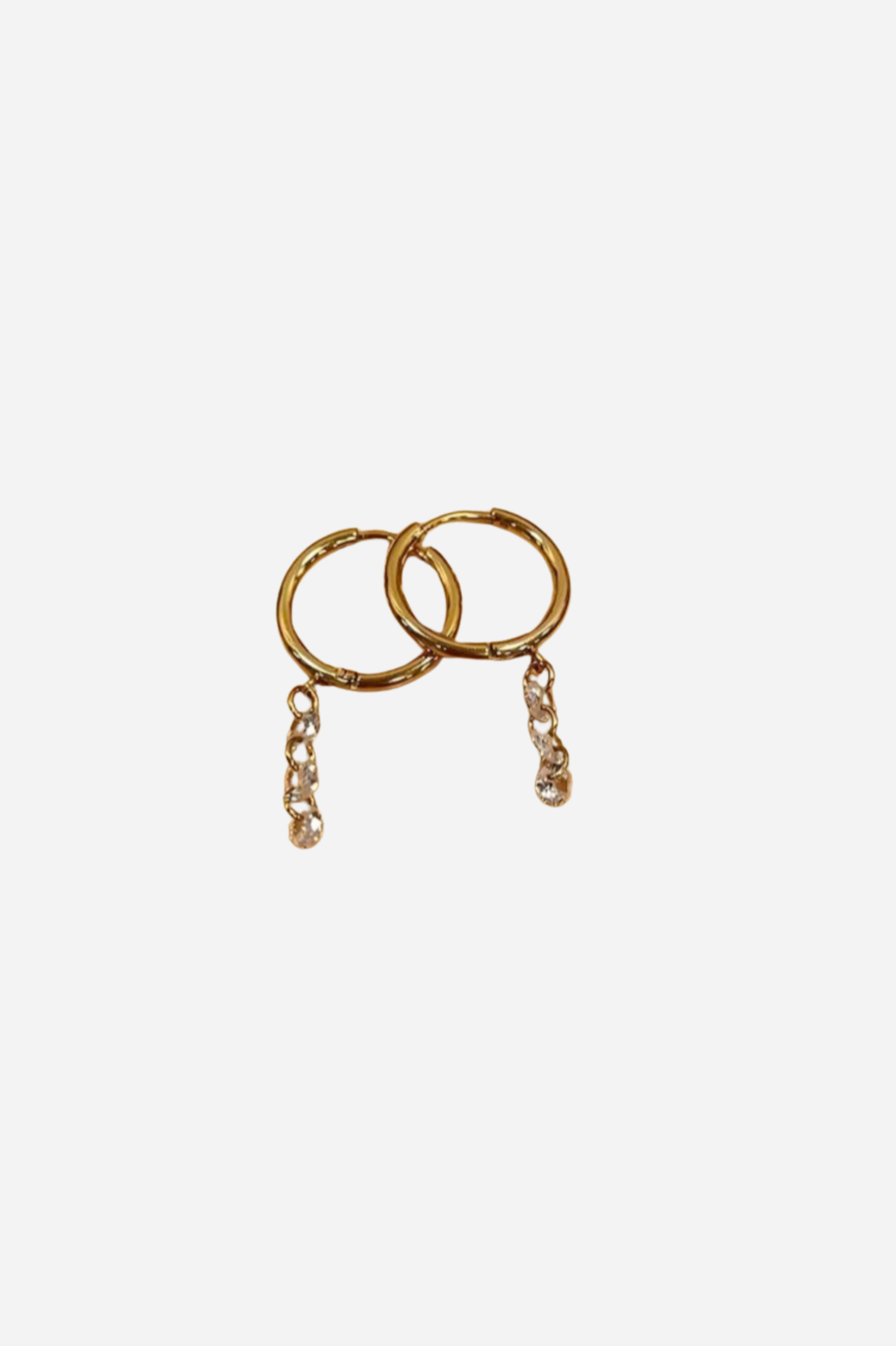 18K Megan Diamond Hoop Earrings