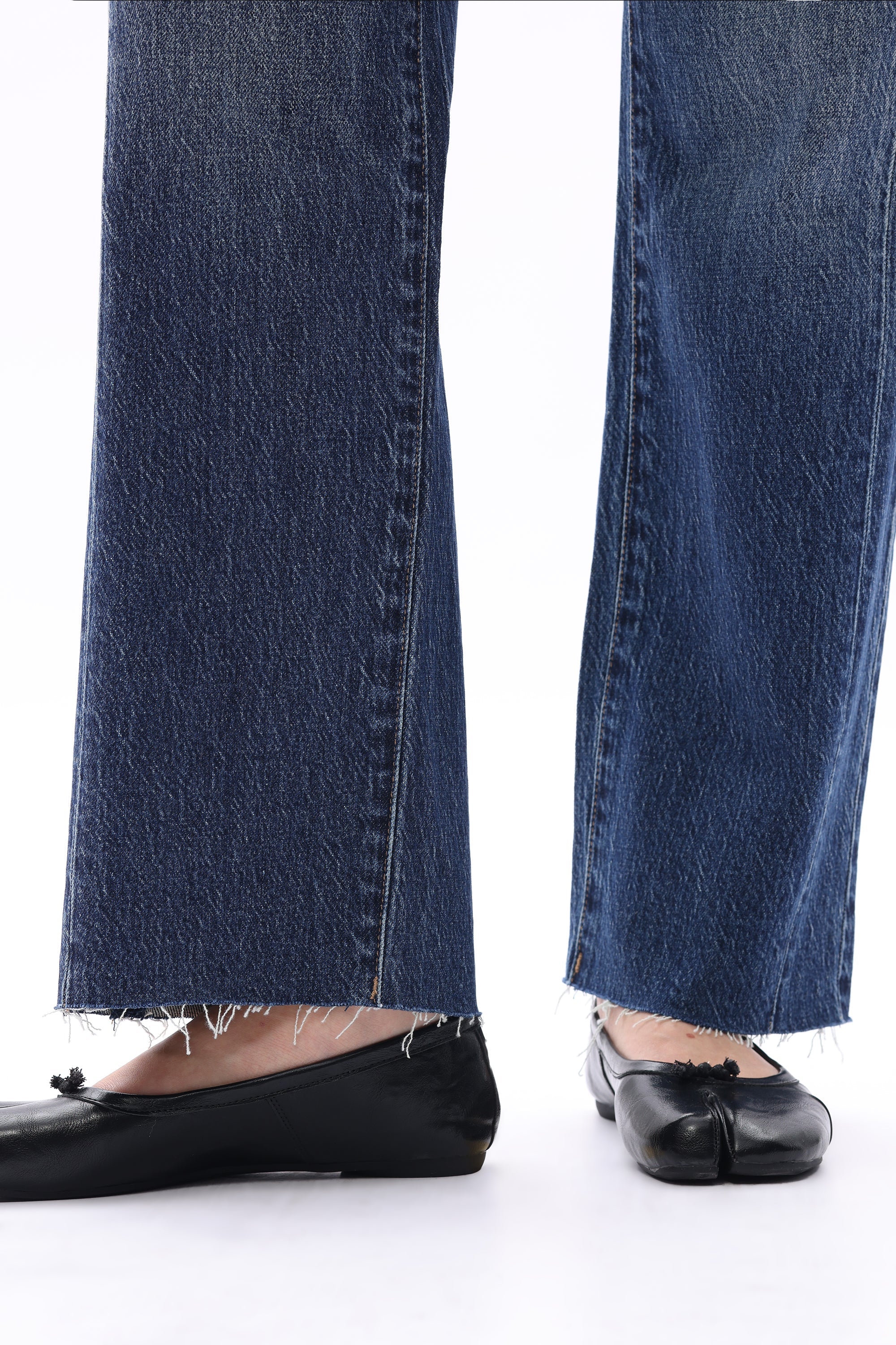 High Rise Straight Leg Jeans - Vintage Dark Blue