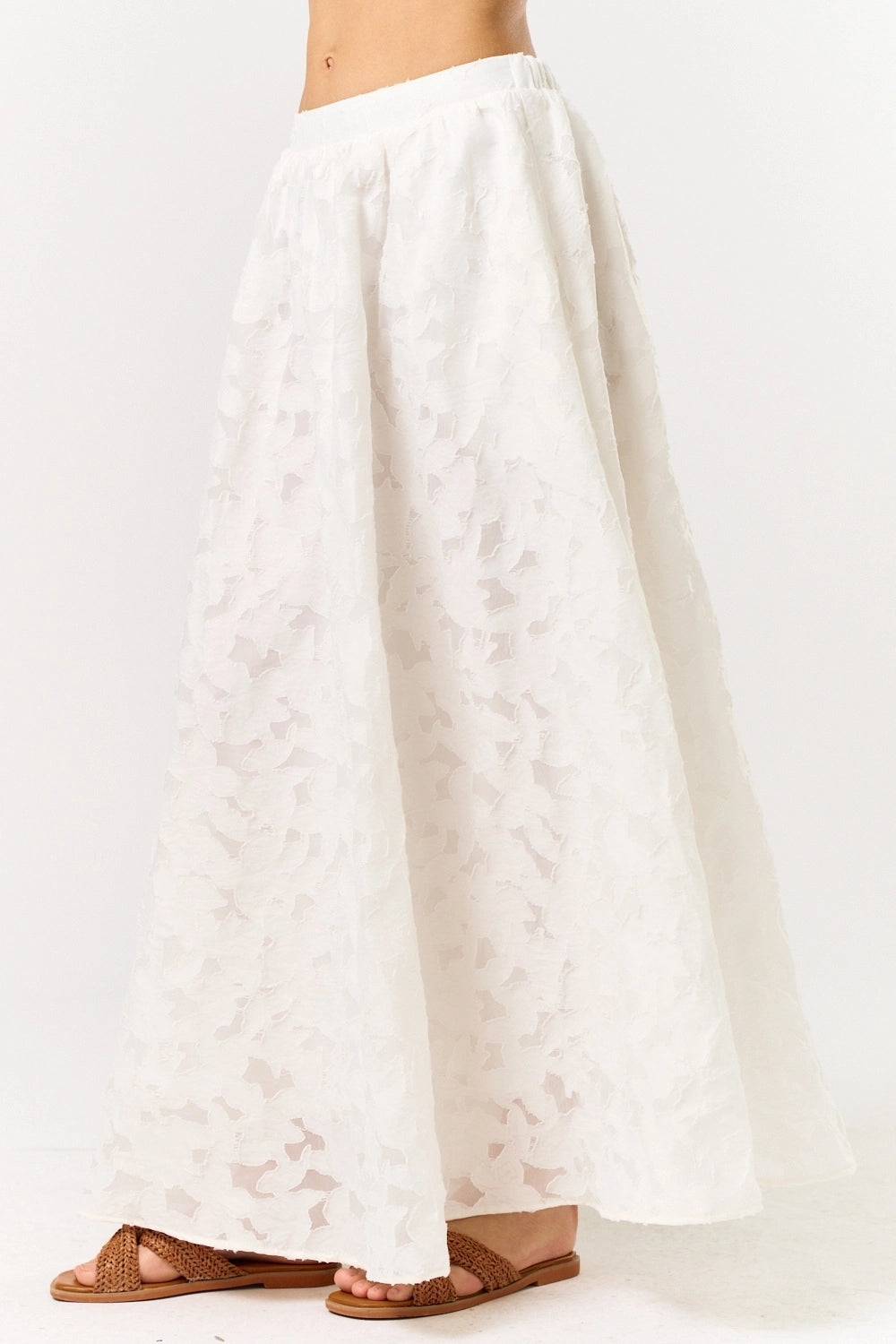 Floral Jacquard Maxi Skirt