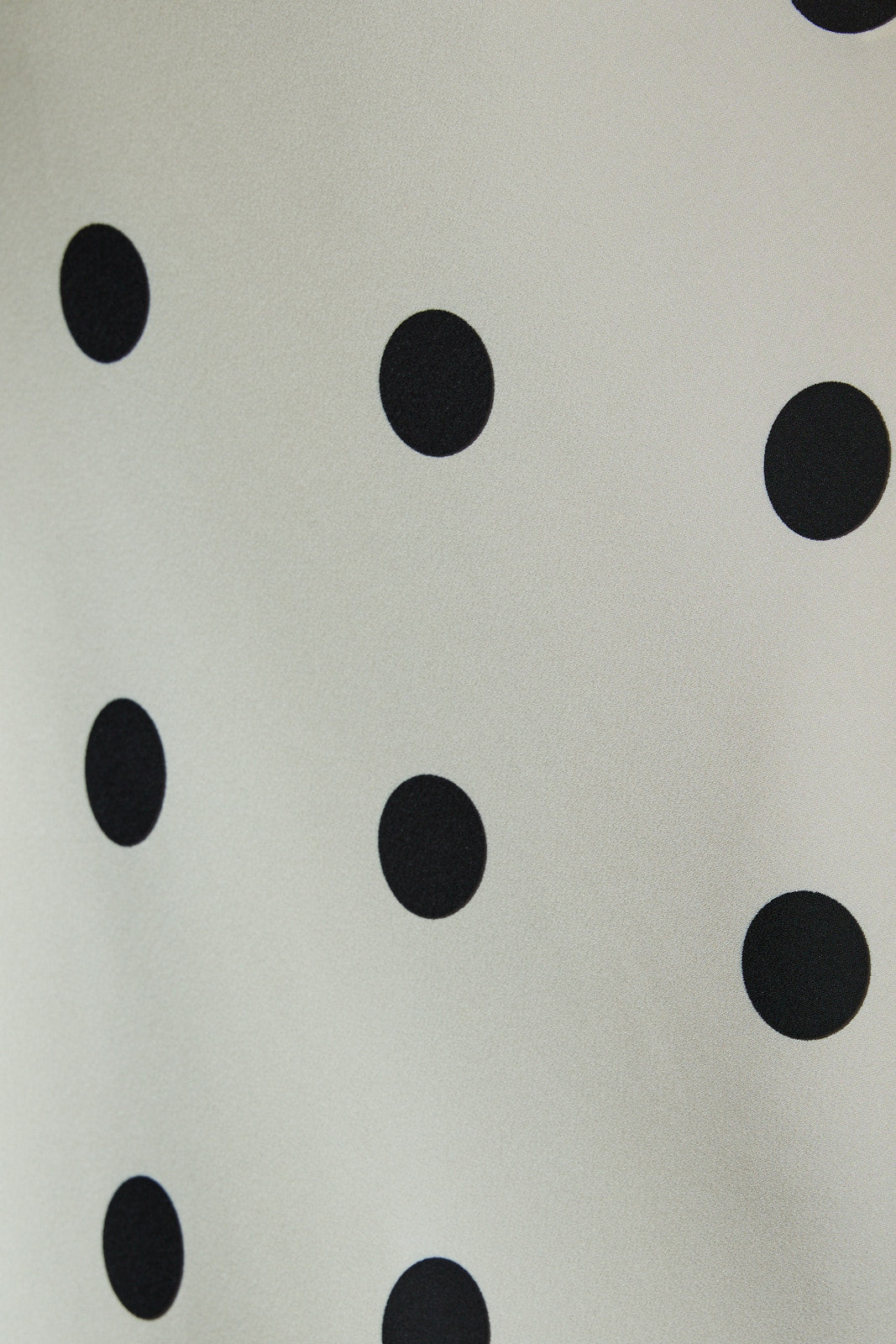 Polka Dot Satin Midi Skirt - White