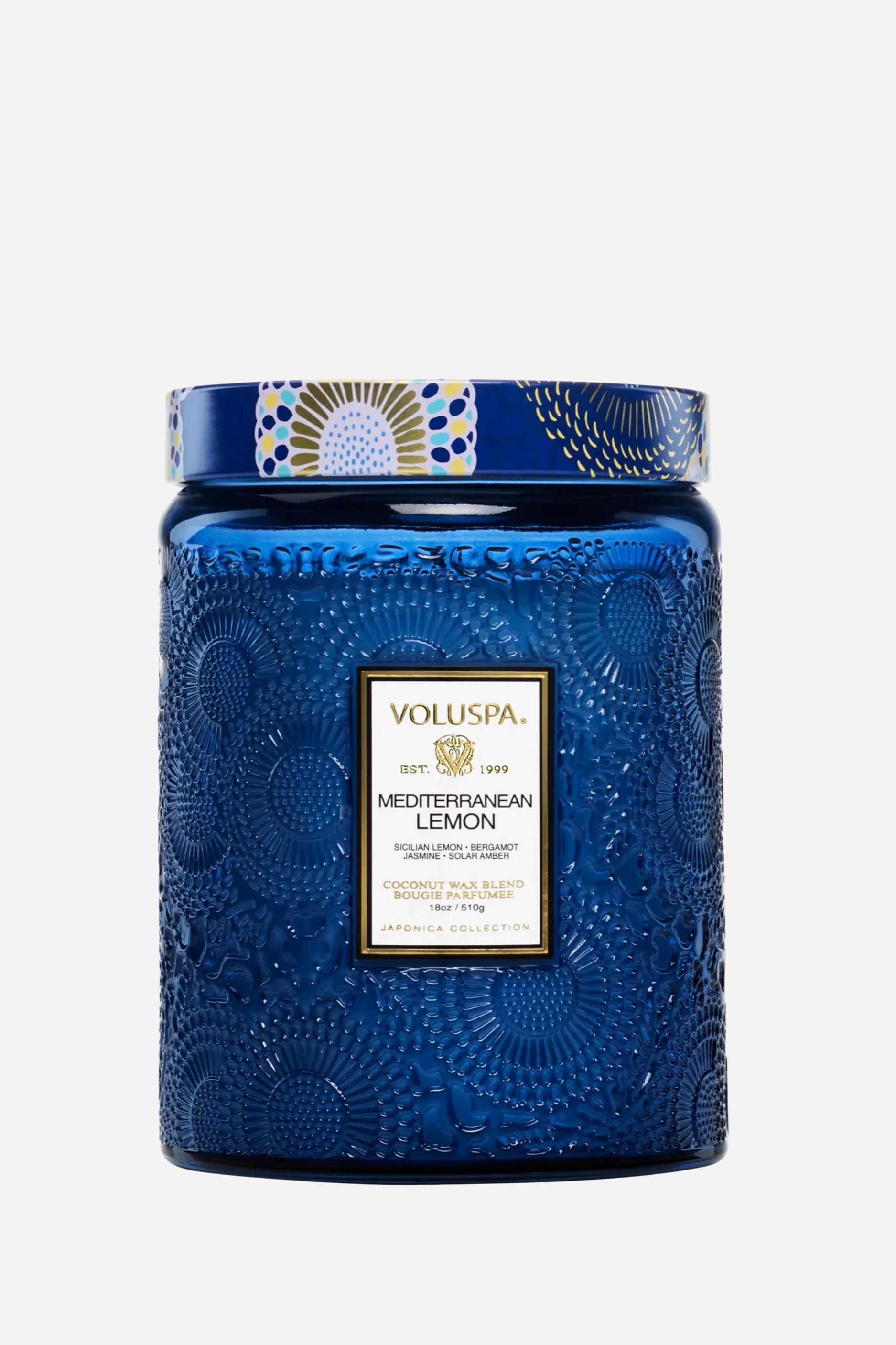 Voluspa Large Glass Jar Candle - 18oz - Mediterranean Lemon