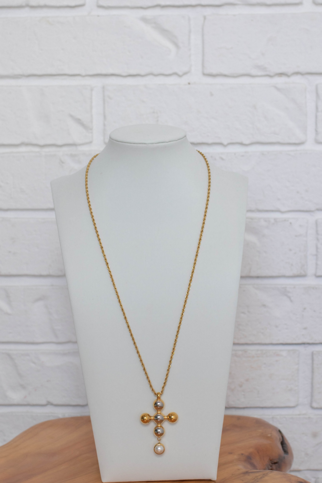 18K Statement Cross Necklace