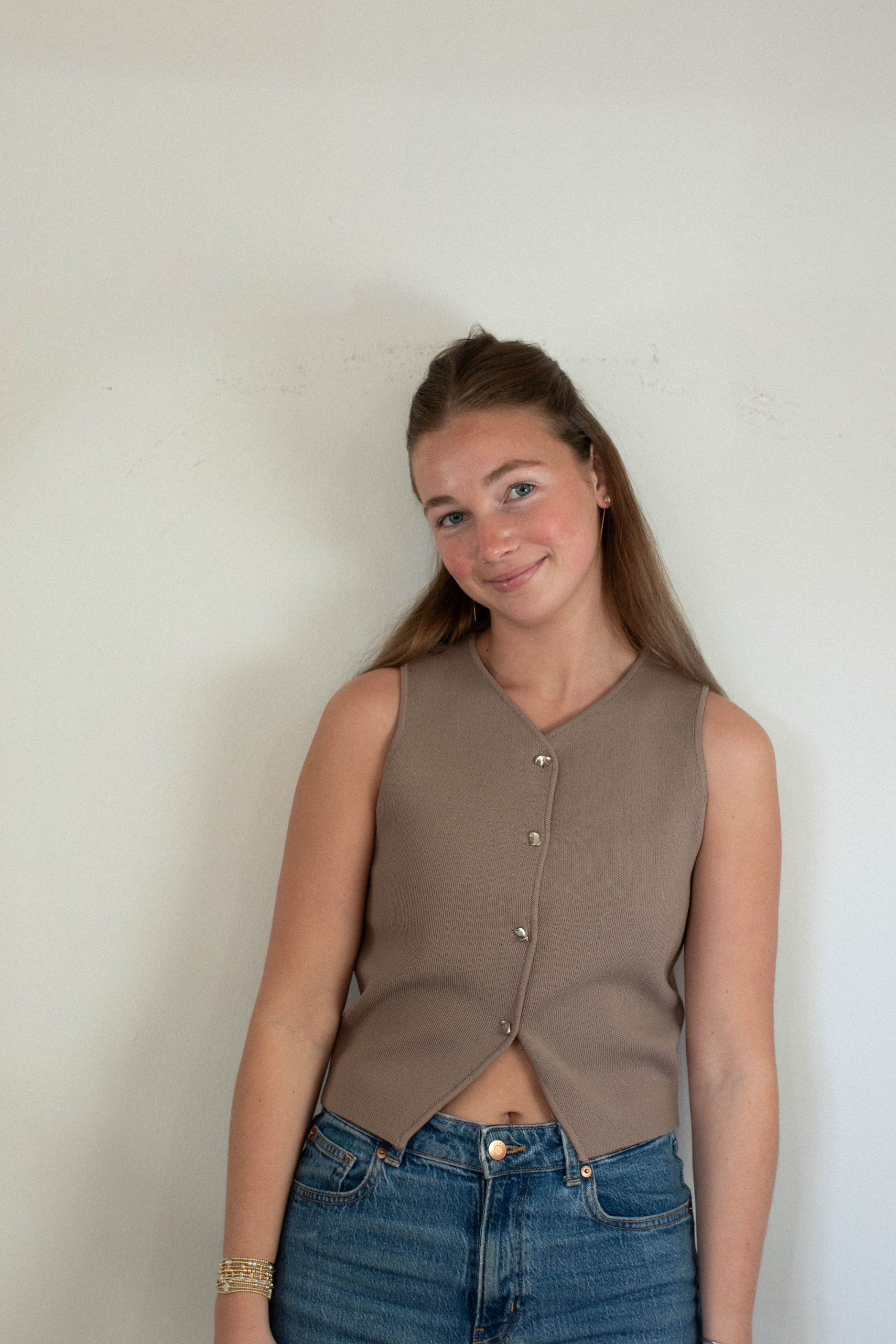 Ibiza Knit Vest - Vison