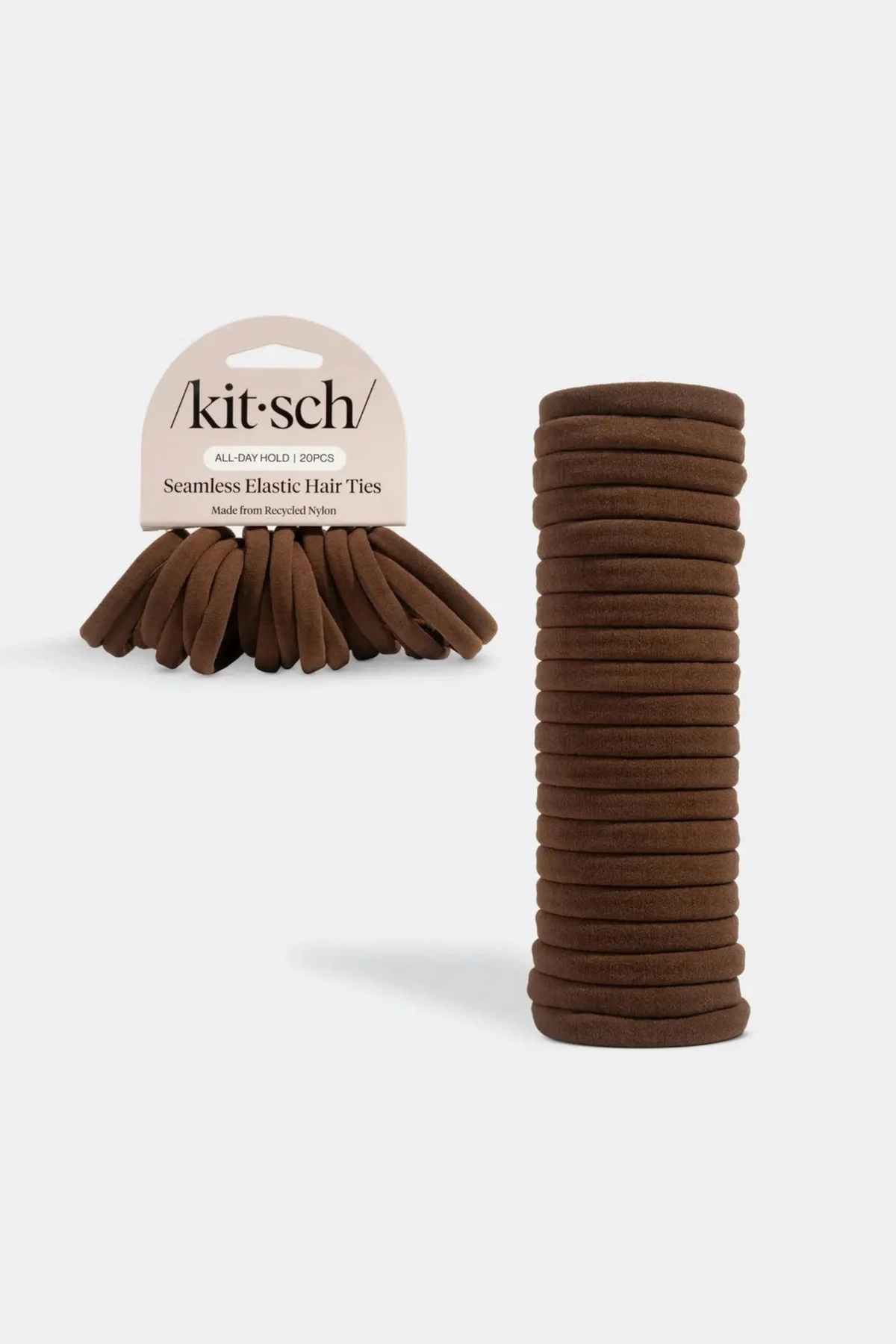 KITSCH - Recycled Fabric Seamless Hair Elastics - 20pc Set