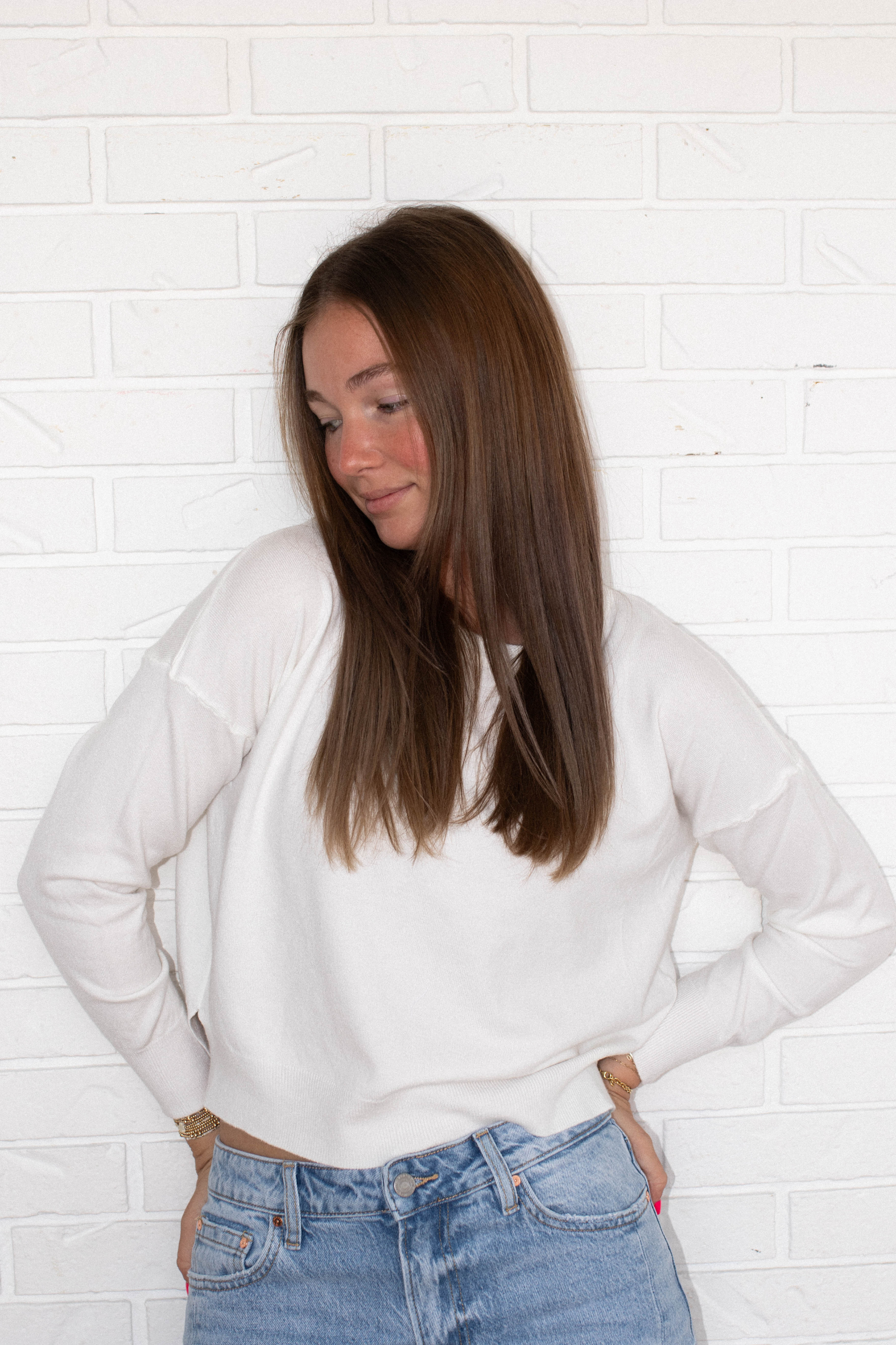 Polly Sweater - Pearl