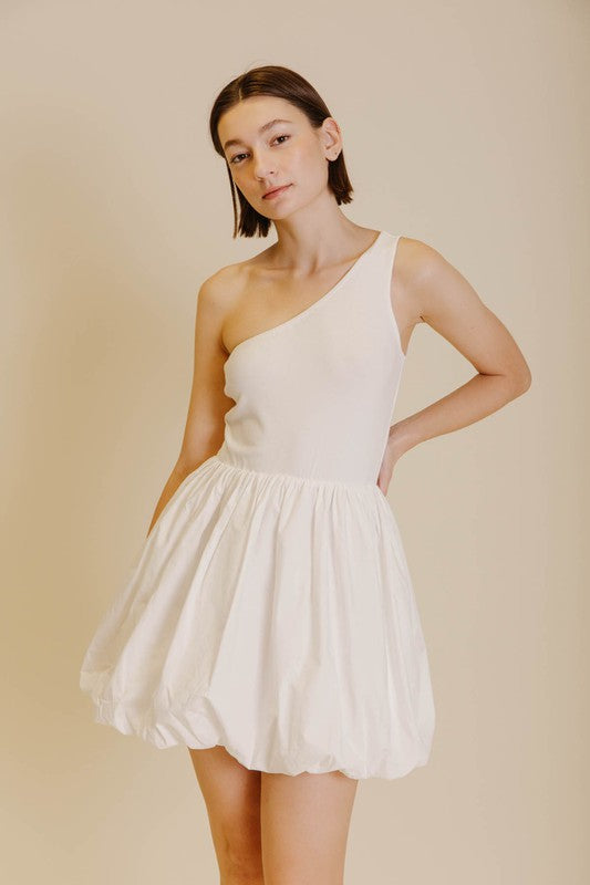 bubble mini dress white Your Attention Bubble Mini Dress M