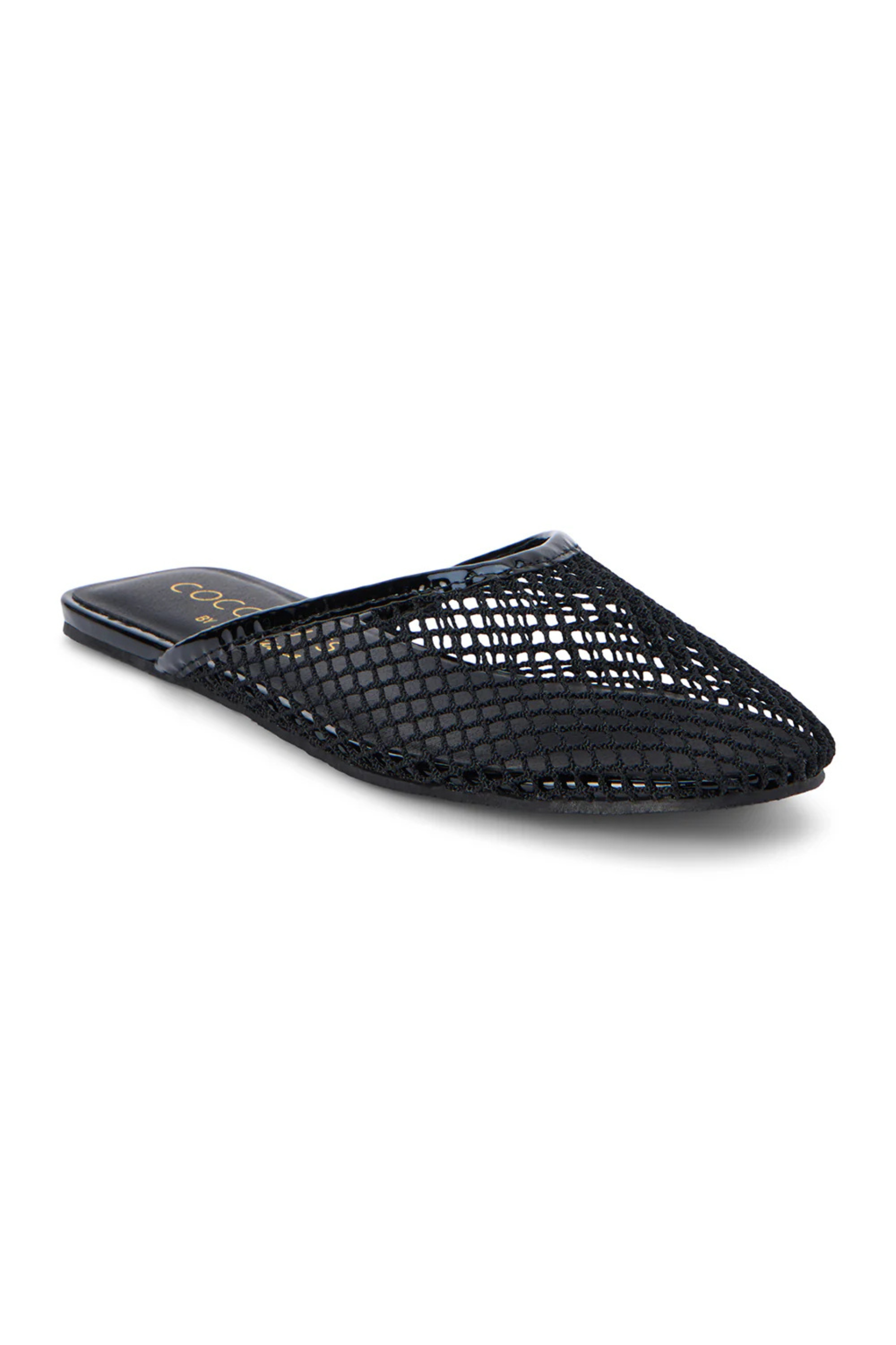 Brooklyn Flat Mule - Black Mesh
