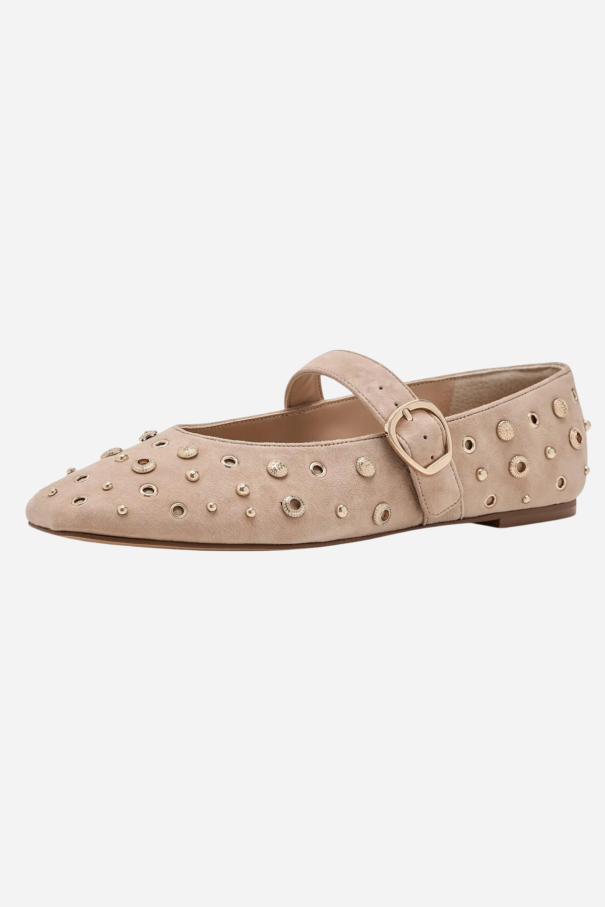 Dolce Vita - Mella Stud Flats - Camel Suede