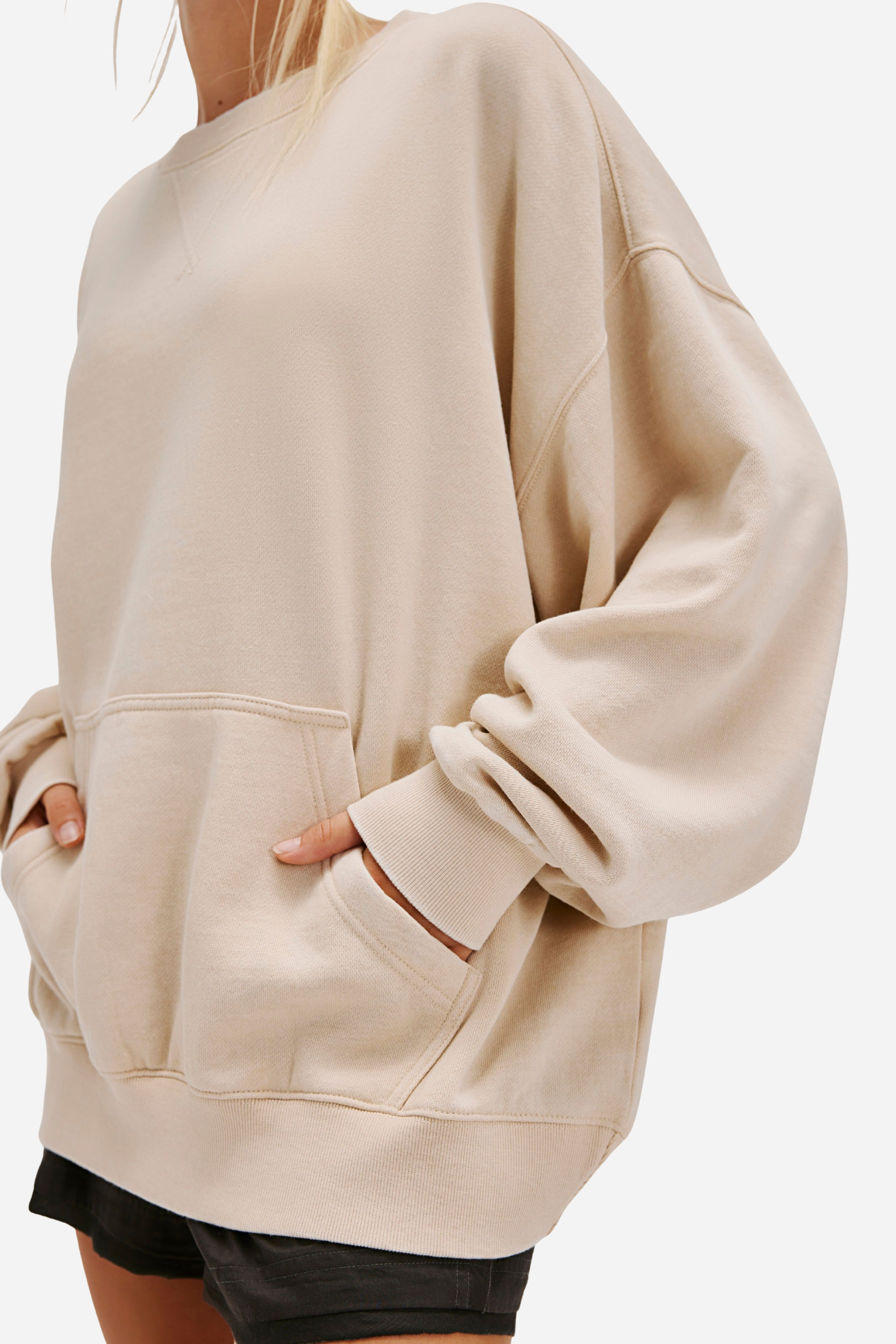 Free People Slow It Down Pullover - Morning Oat
