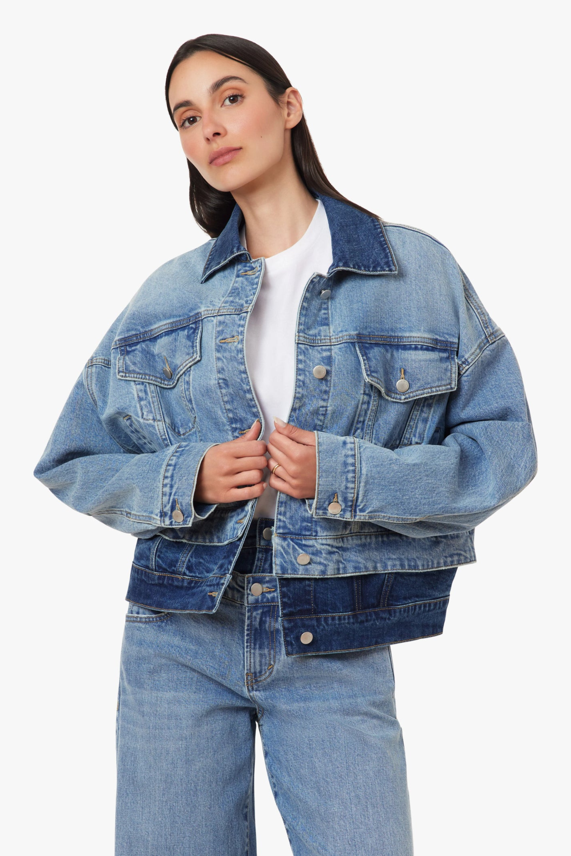 Double Denim Trucker Jacket - Coast