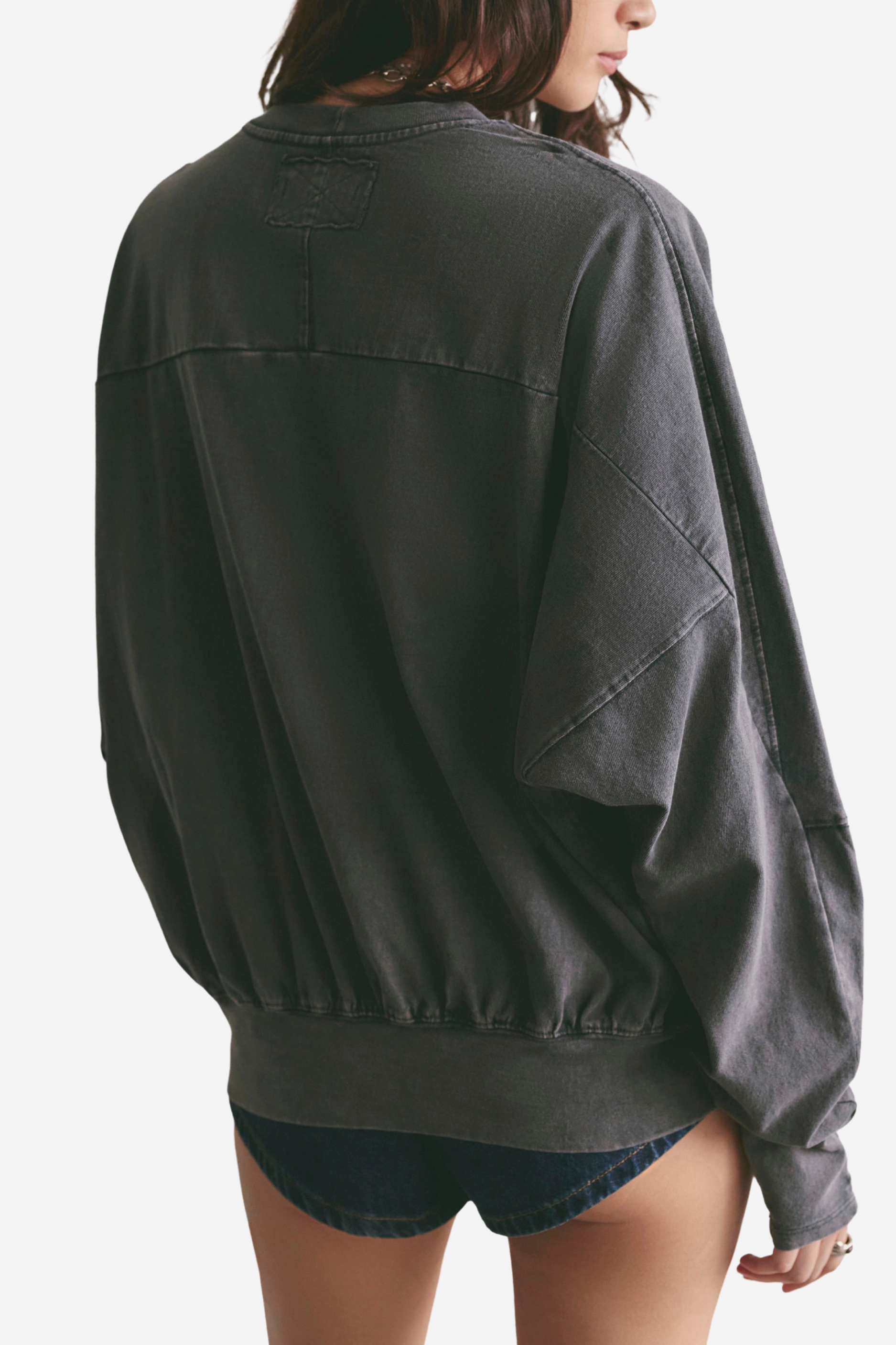 Free People Epic Longsleeve Top - Washed Black