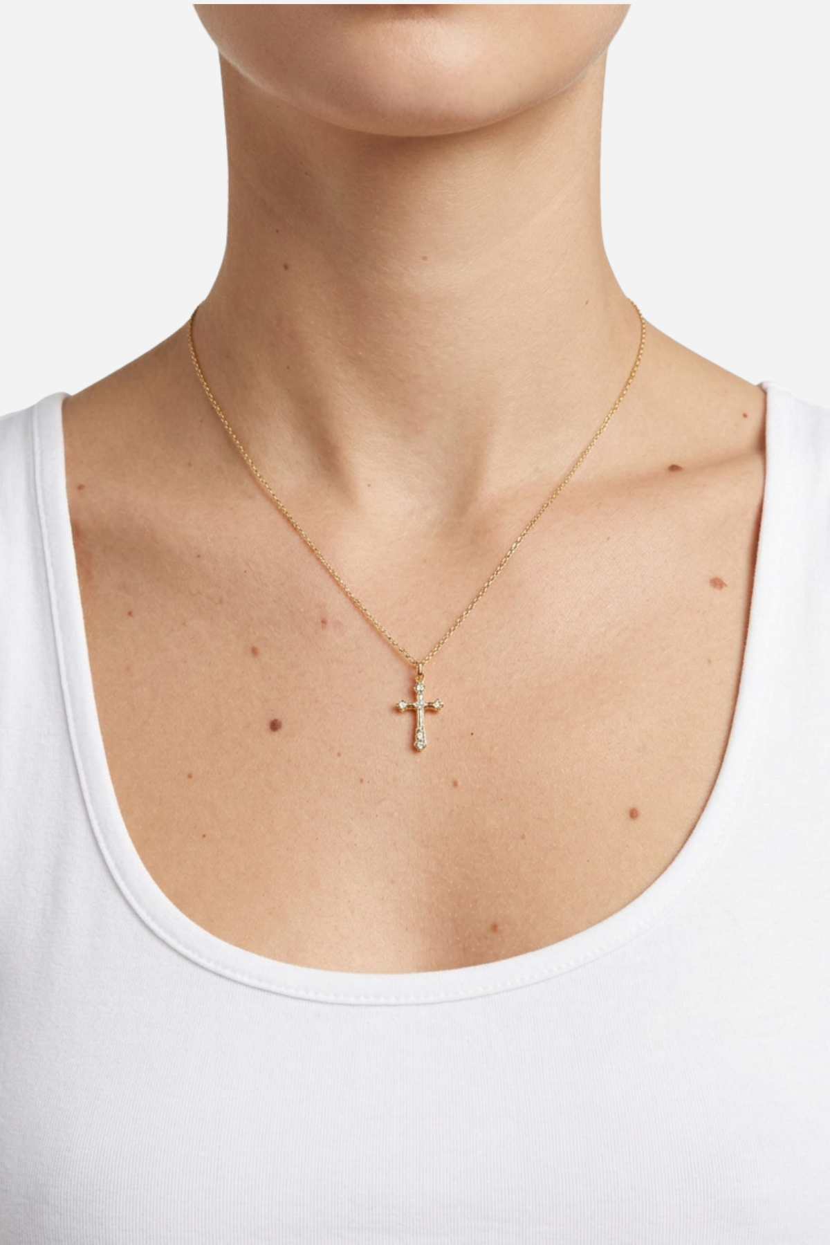 18K Dainty Cross Necklace