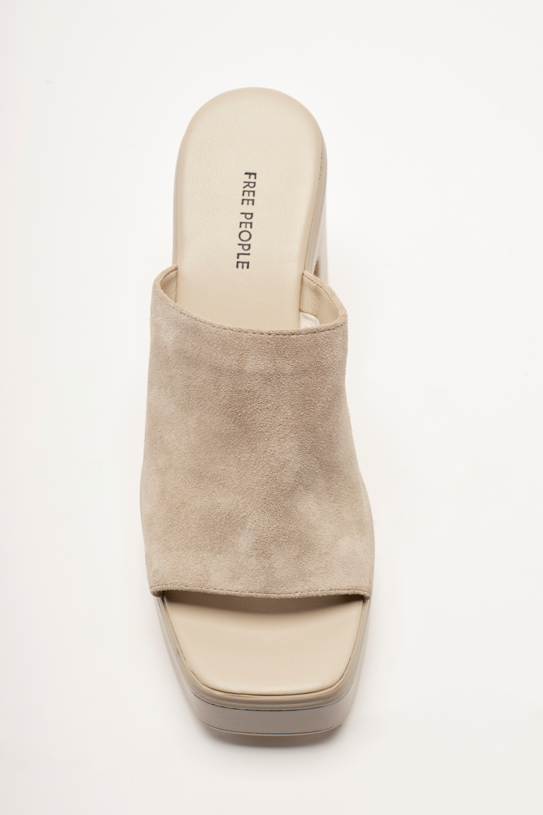 Free People - Zoe Platform Heels - Diamond Suede
