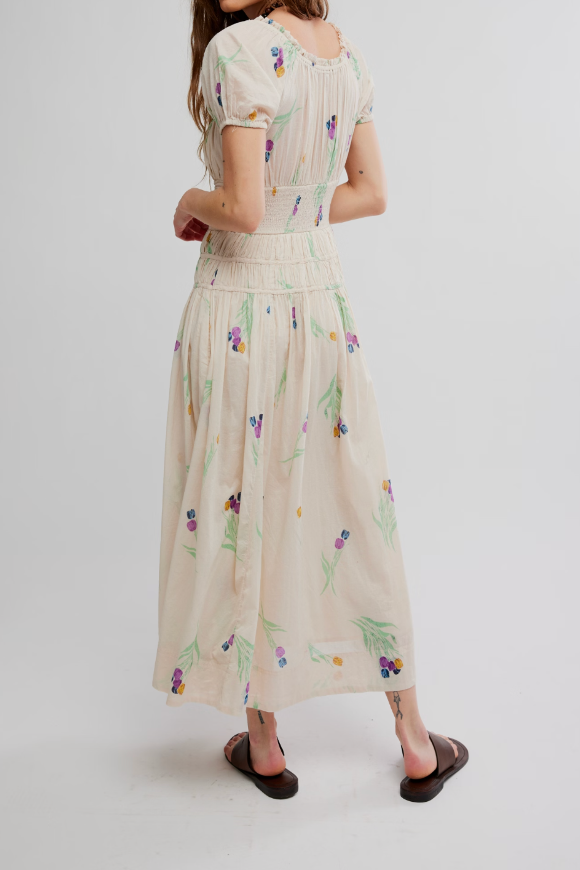 Free People Complete Me Midi Dress - Tea Combo