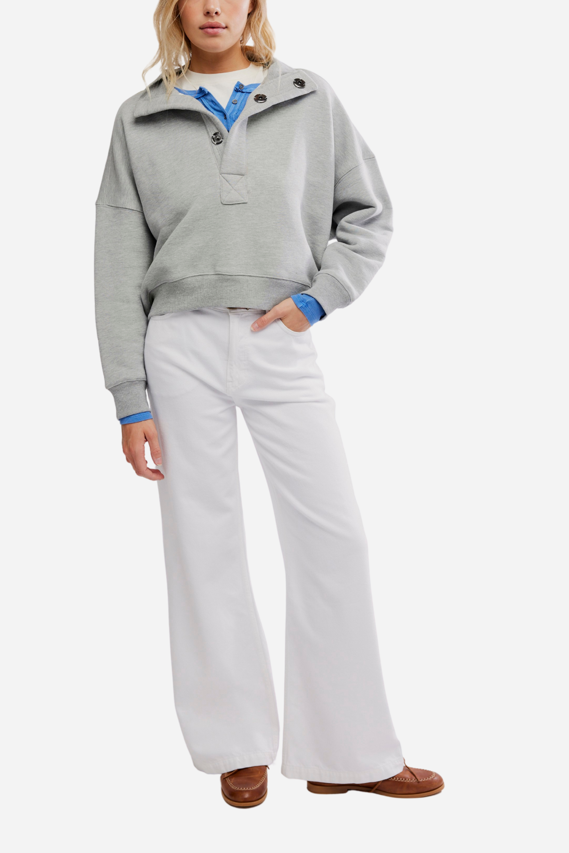 Free People - Timeless Pullover - Heather Grey