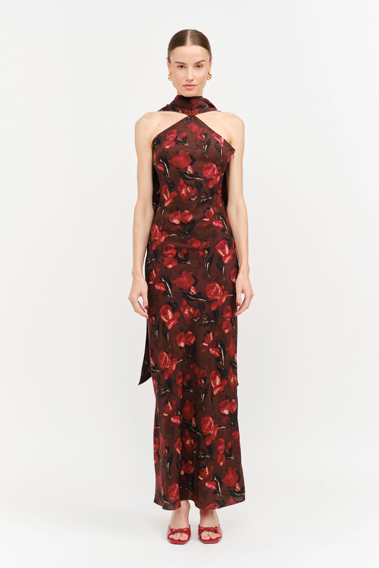 Magdalena Dress - Brown Floral
