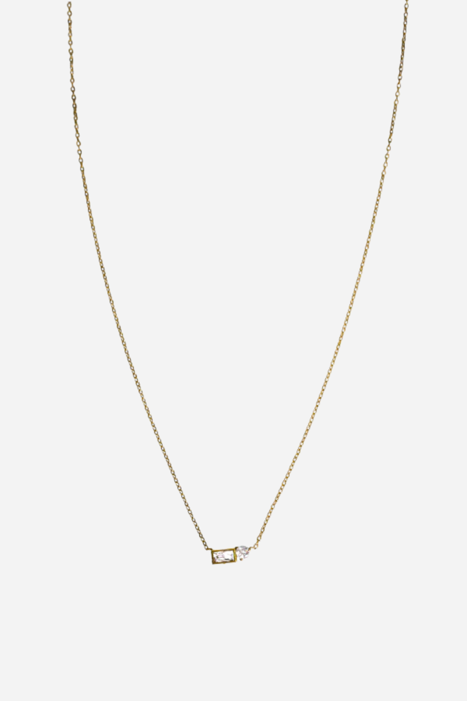 18K Bailey Double Diamond Necklace