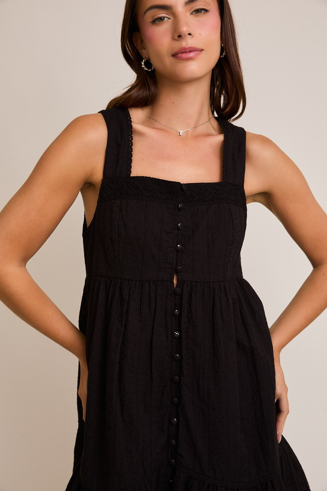 Sweet Romance Mini Dress - Black