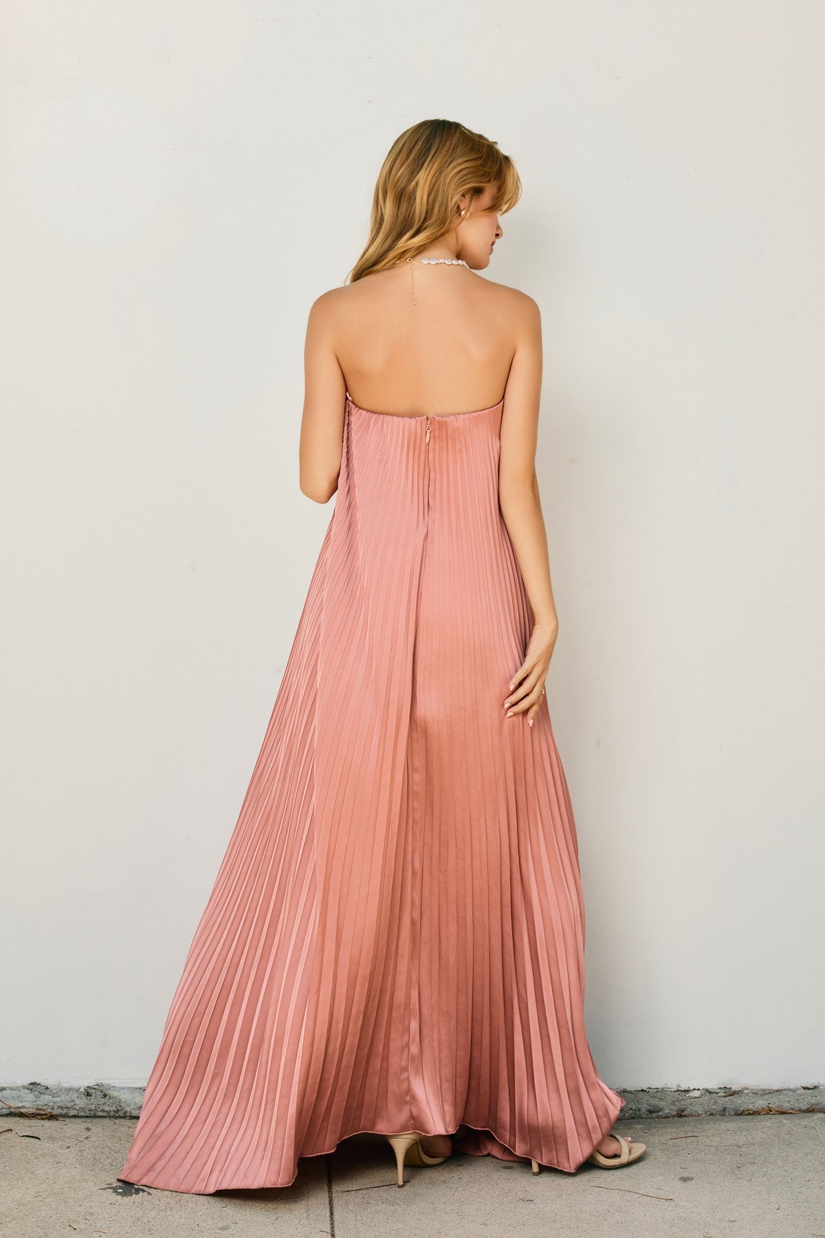 Moonglade Pleated Maxi Dress - Hazel