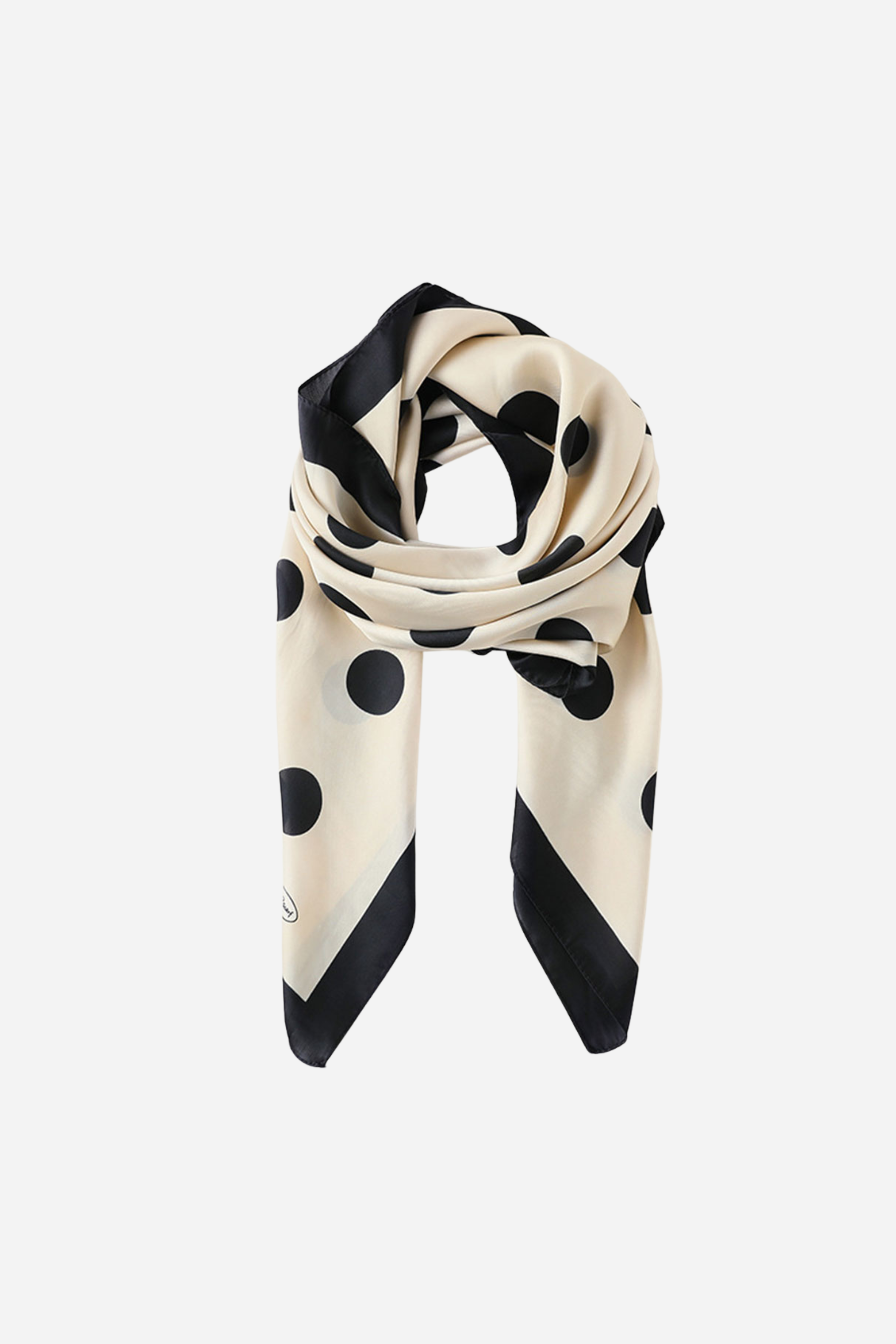 Polka Dot Silky Wrap Neck Scarf