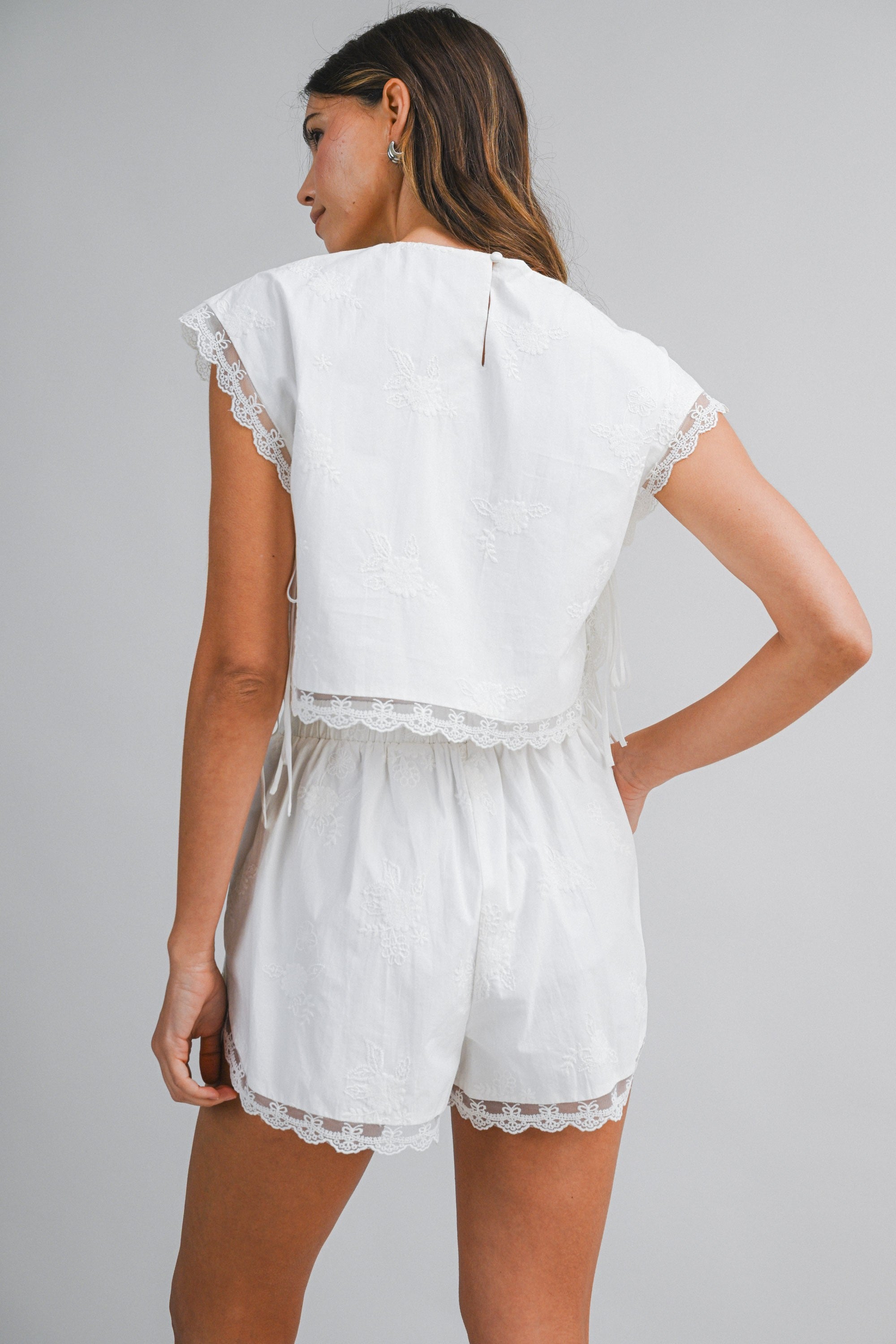 Embroidered Lace Trim Set