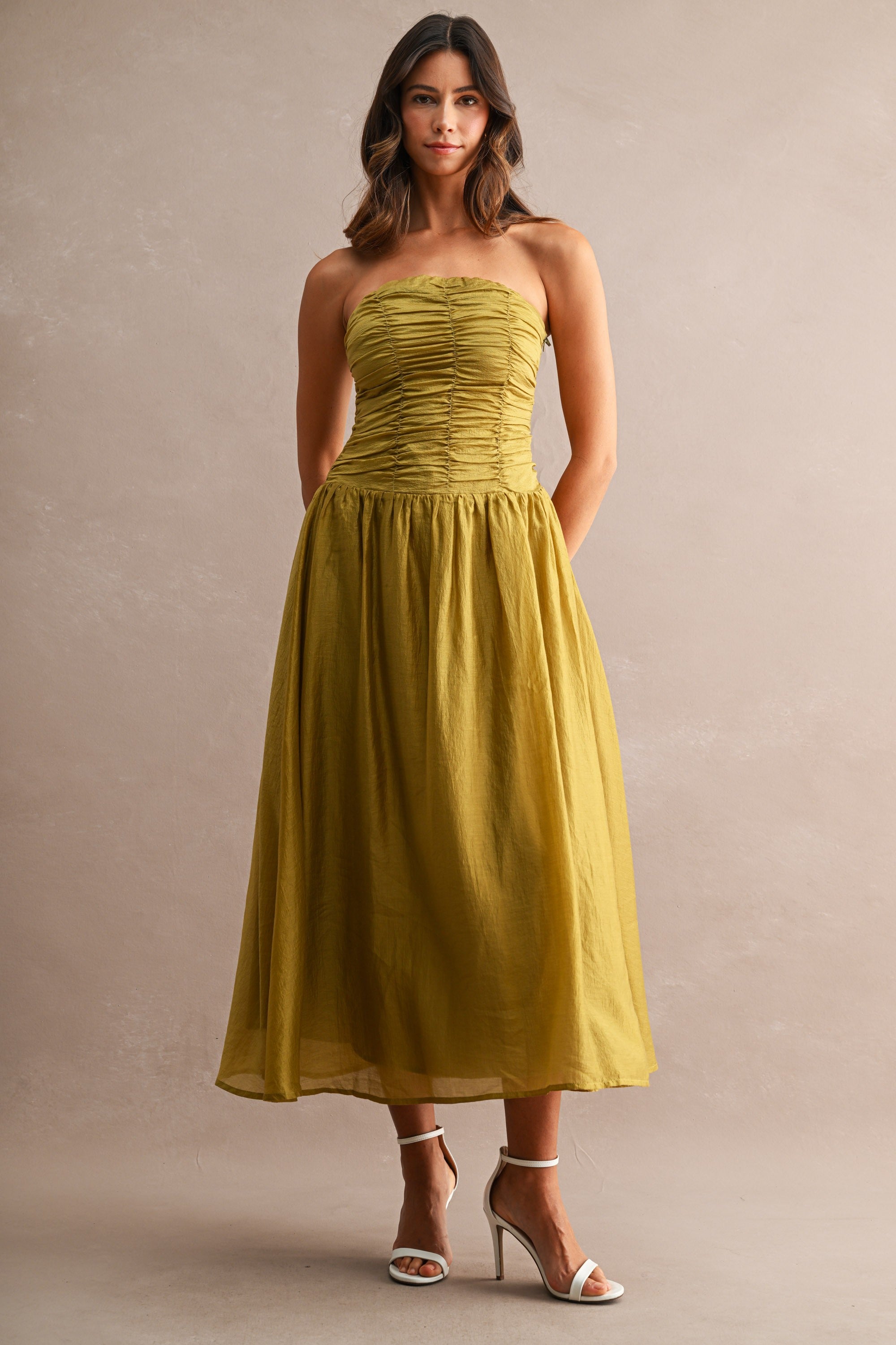 Lexie Tube Midi Dress - Kiwi