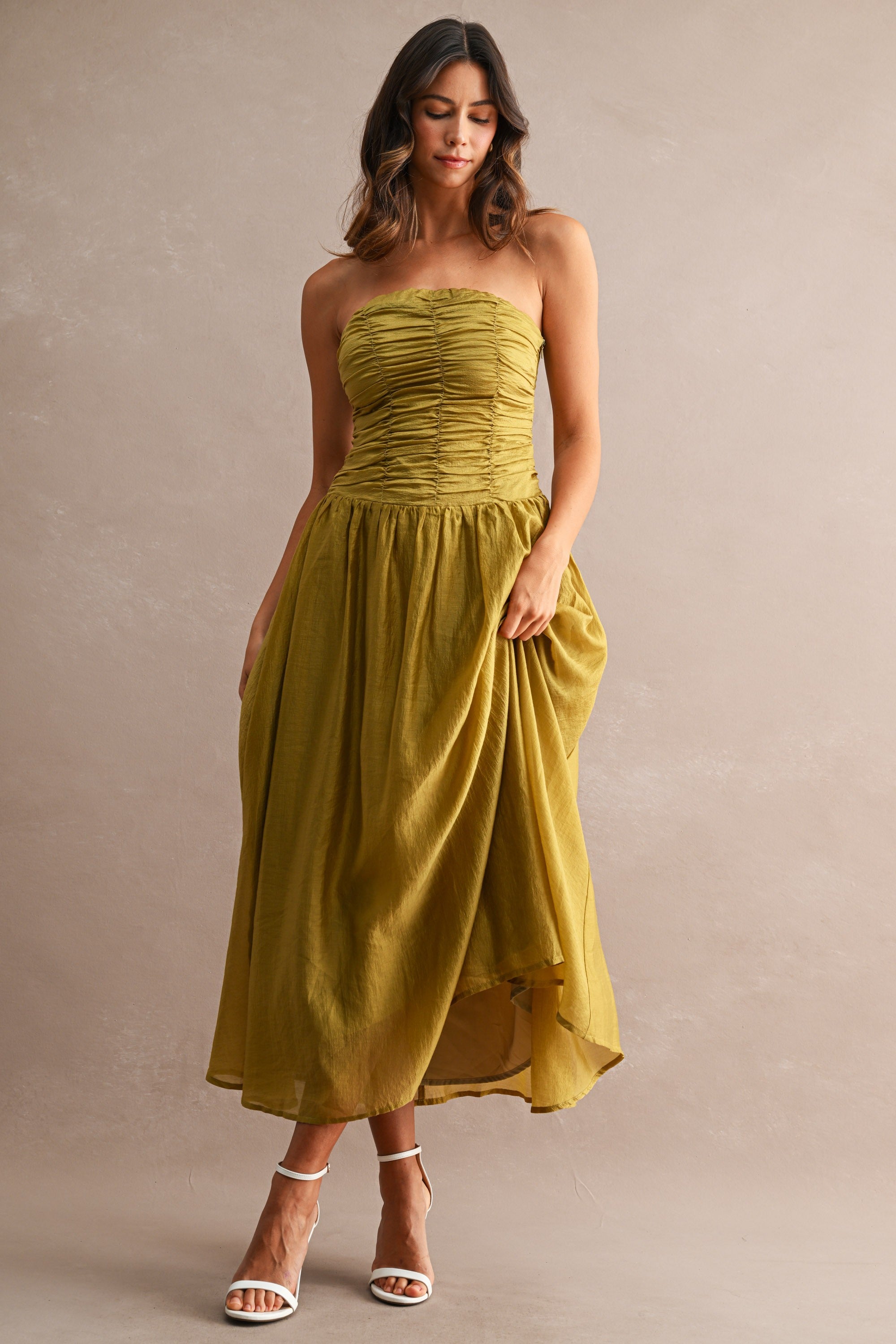 Lexie Tube Midi Dress - Kiwi