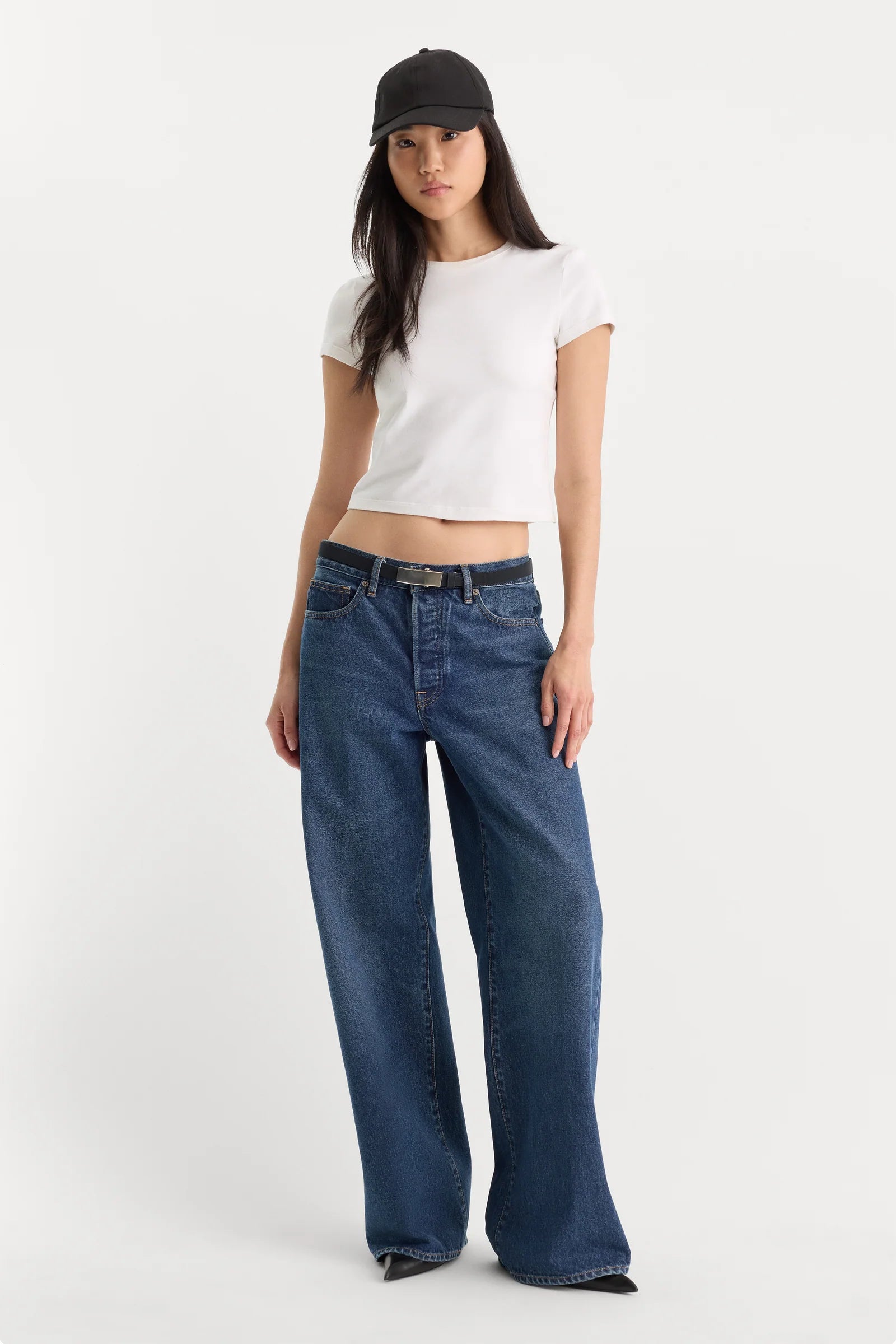 Good American - The Baby Tee - White