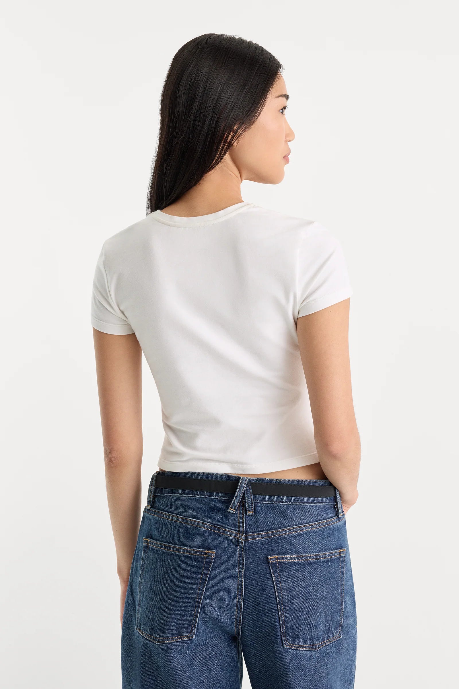 Good American - The Baby Tee - White
