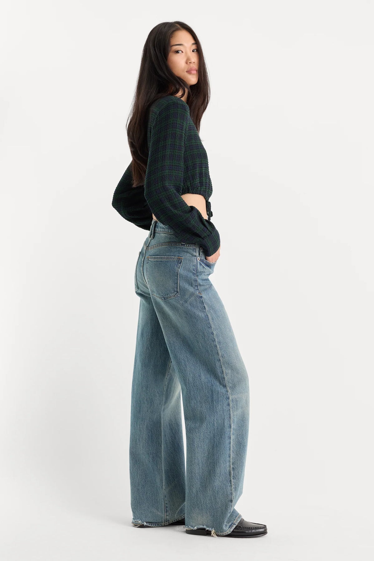 Good American - Vintage Wide Jeans - Oak