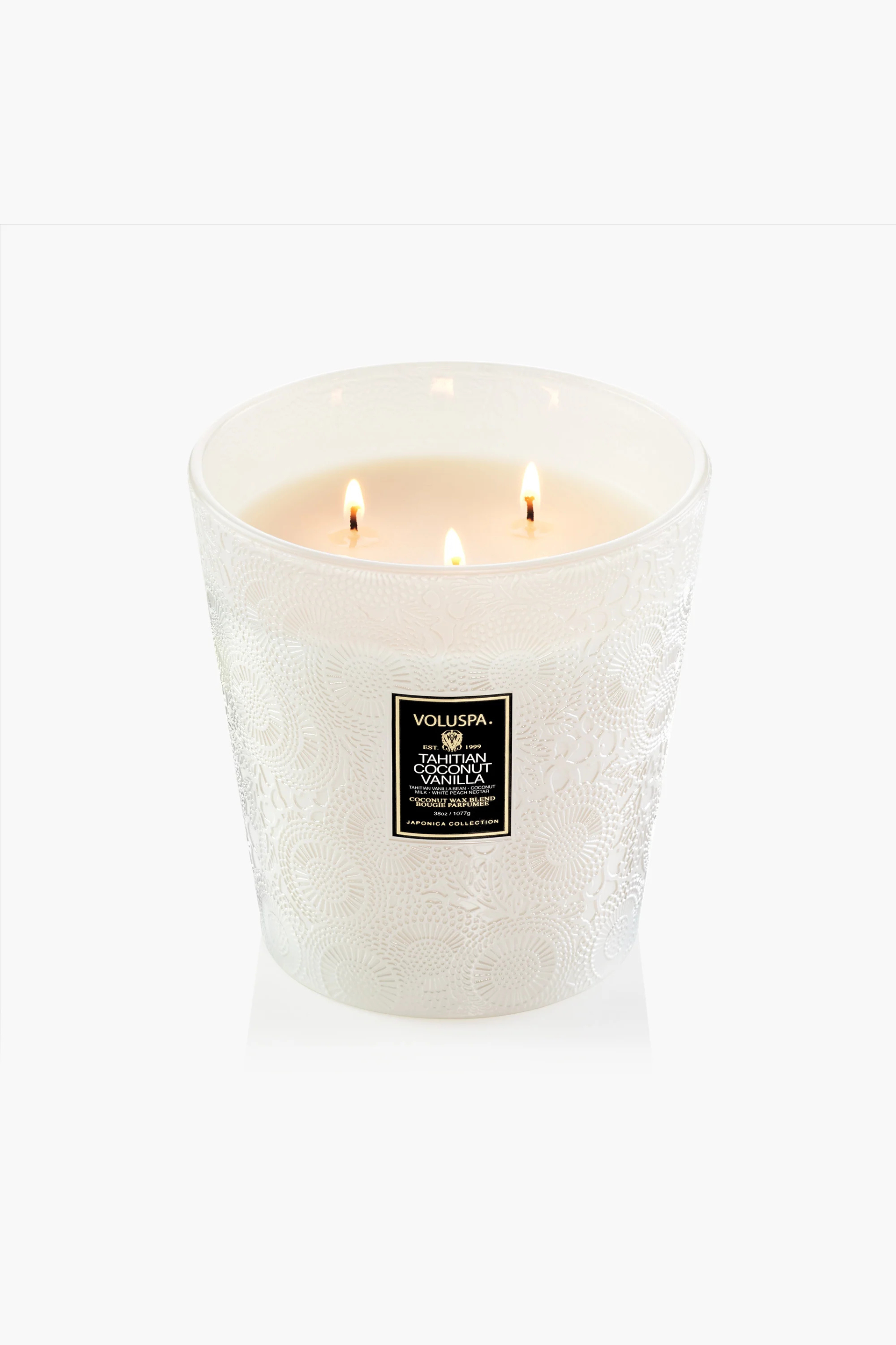Voluspa 3 Wick Hearth Candle - Tahitian Coconut Vanilla