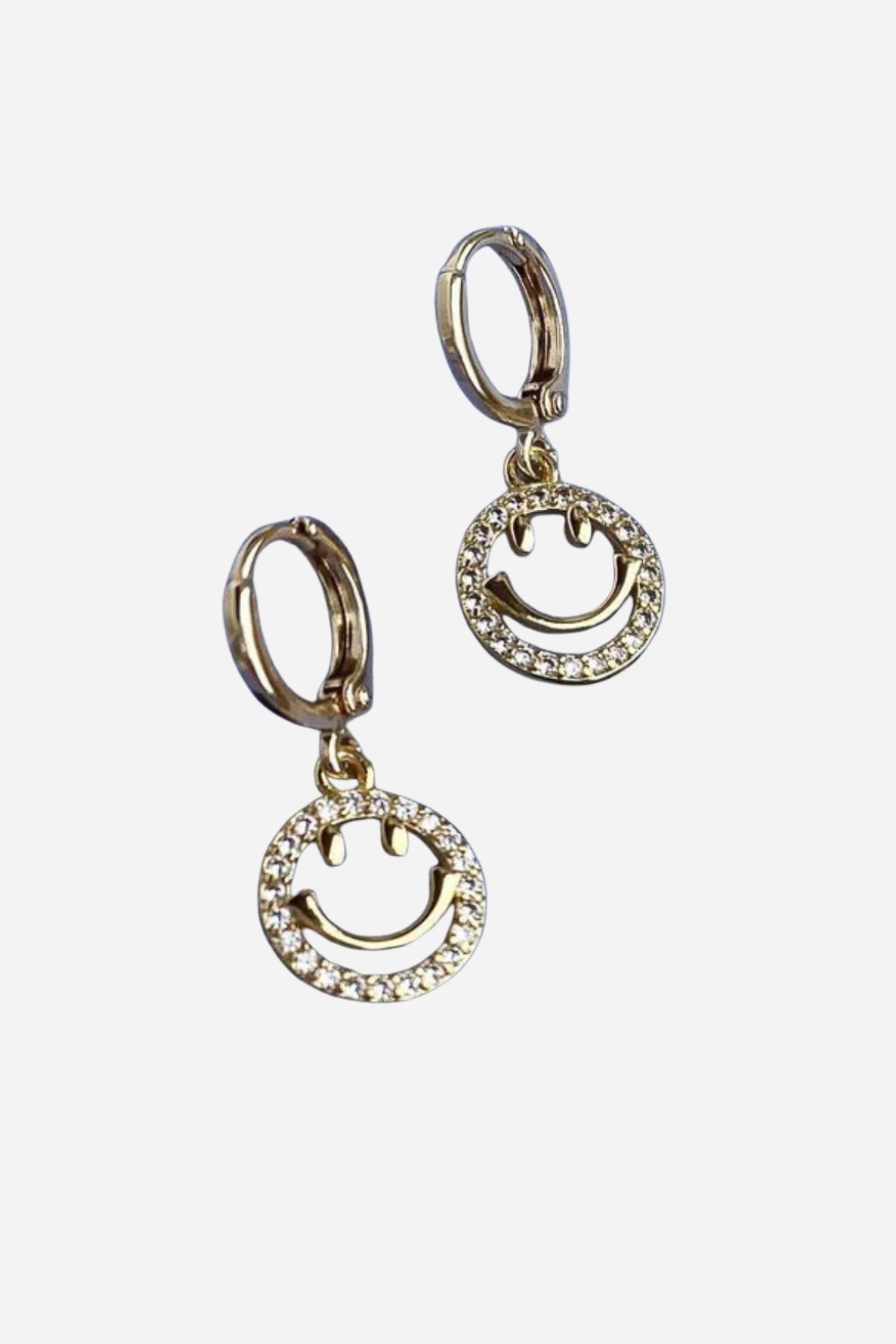 Farrah B Smiley Huggie Earrings