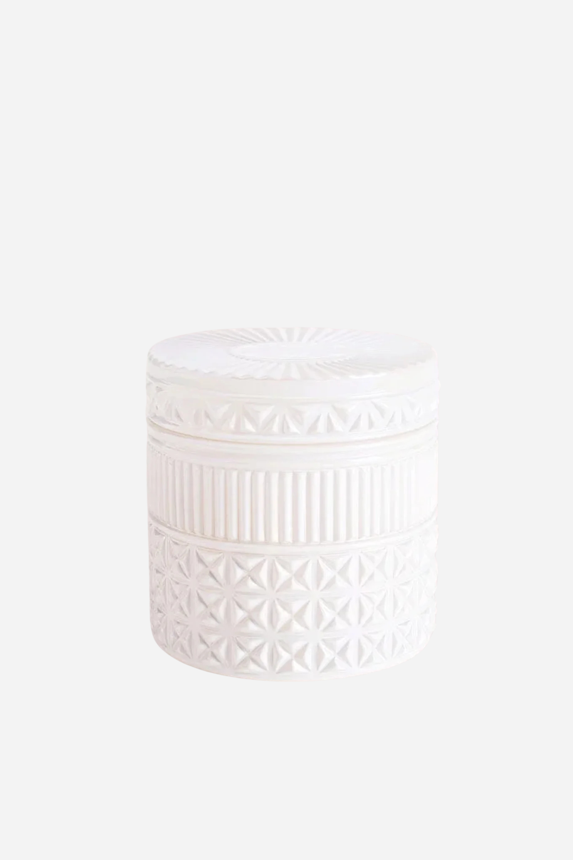 Volcano White Opal Gilded Muse Faceted Jar - 11oz