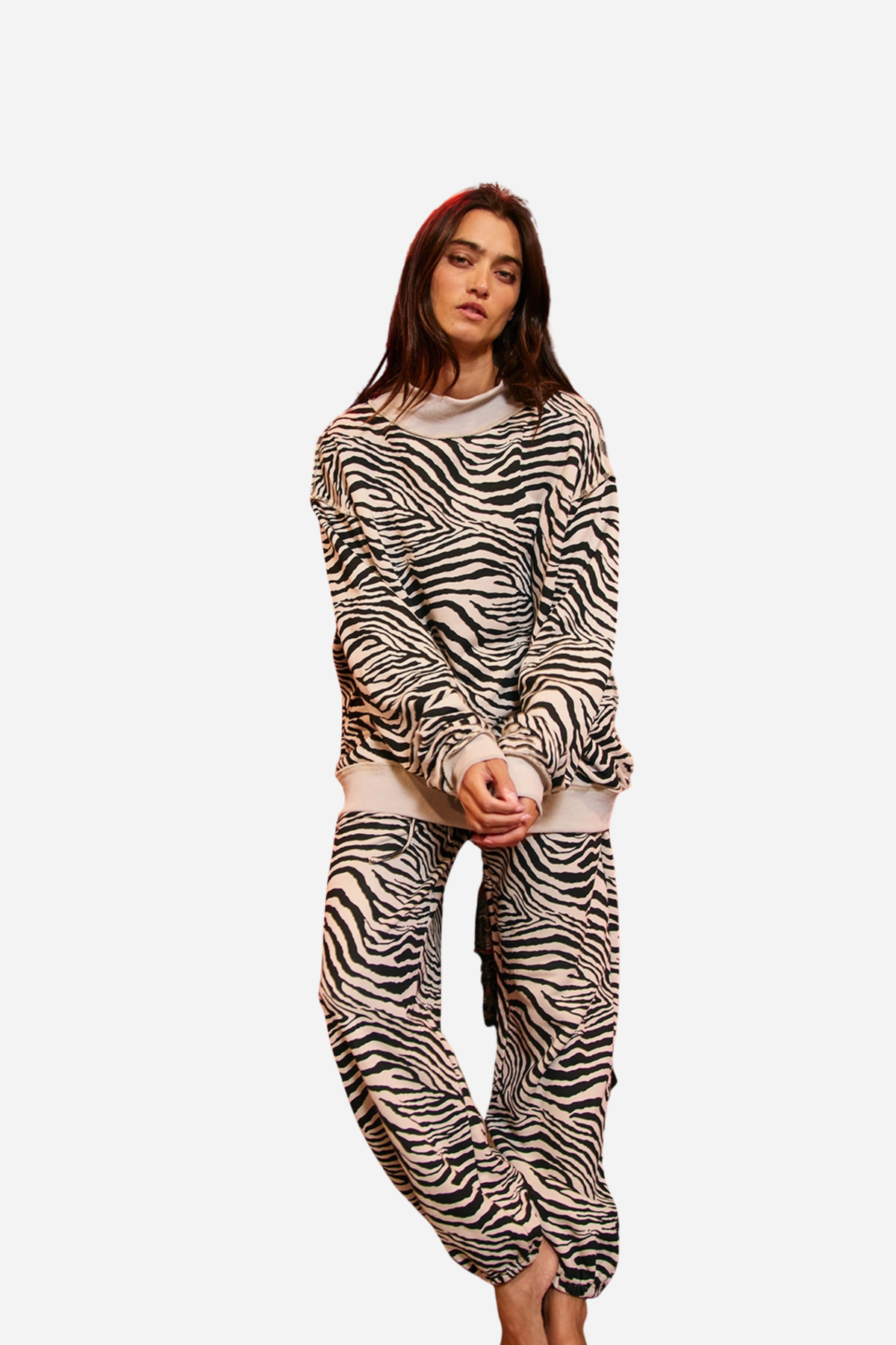 Zebra Print Jogger Pants