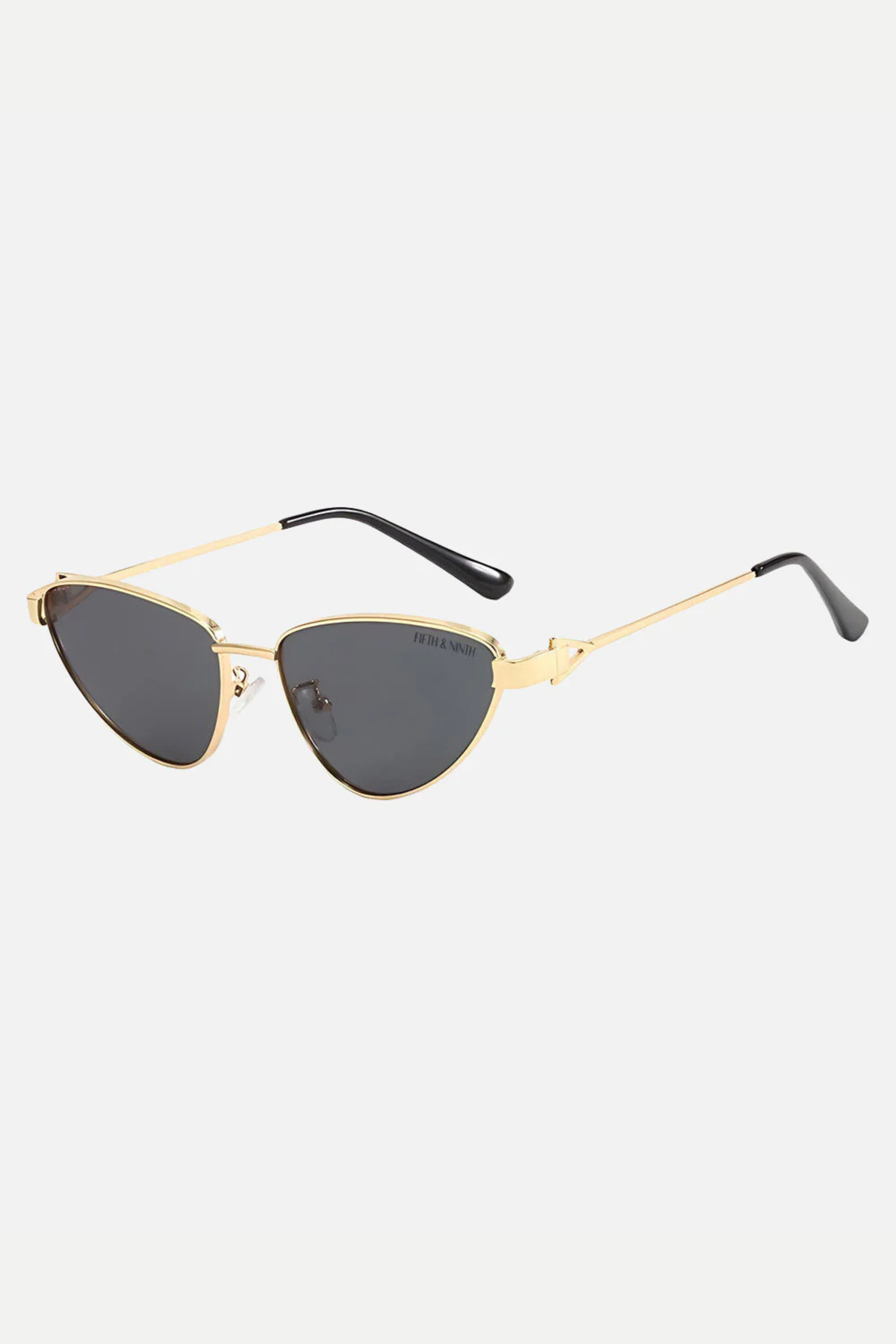 Gold-Tone Frame Sunglasses with Black Gradient Lenses Christian Louboutin Dolly LB0022 Women Black/Pale Gold-Tone  main image 4
