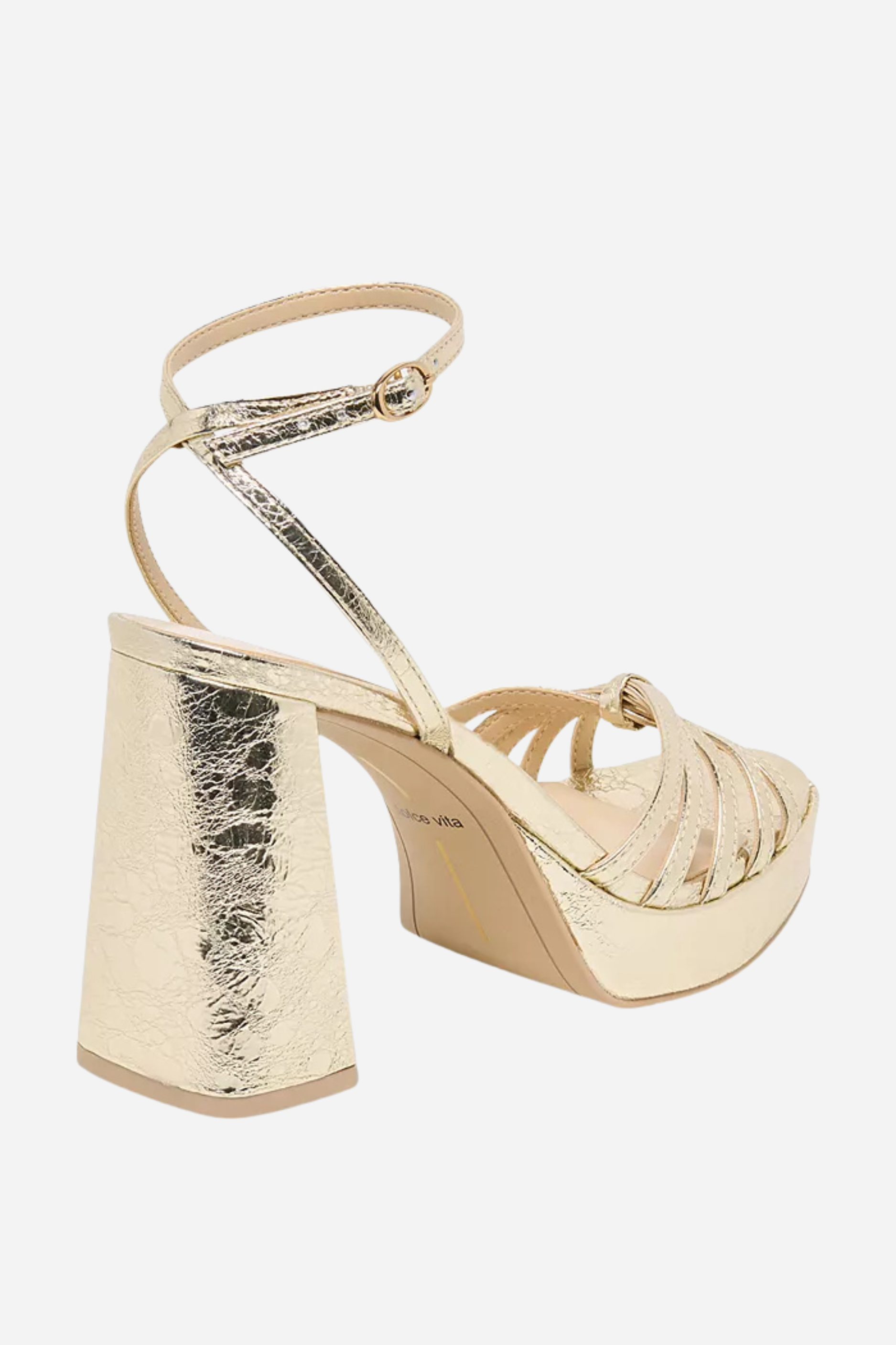 Dolce Vita Prady Platform Heels - Platinum Leather
