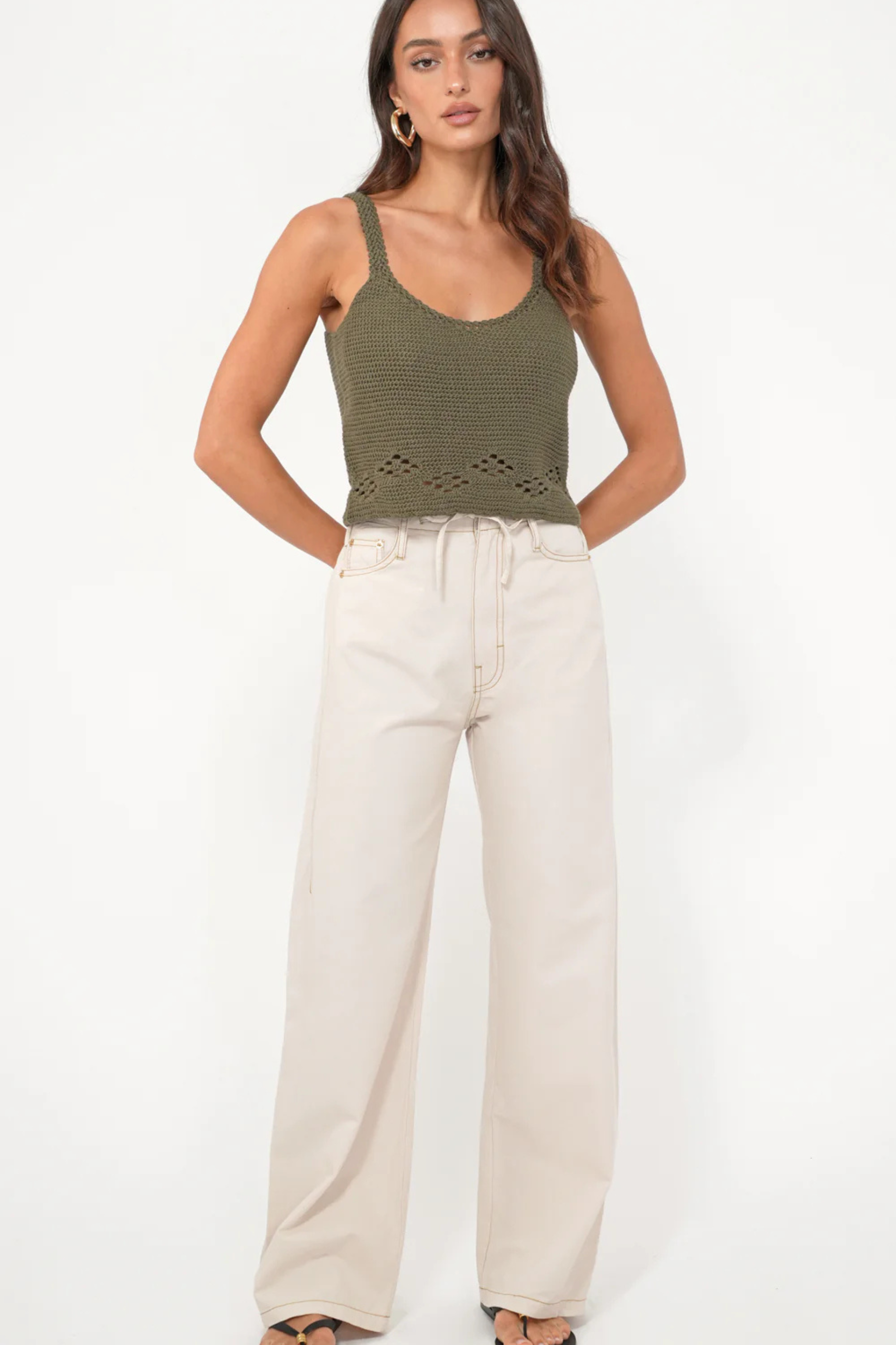 Oliver Wide Leg Drawstring Pants