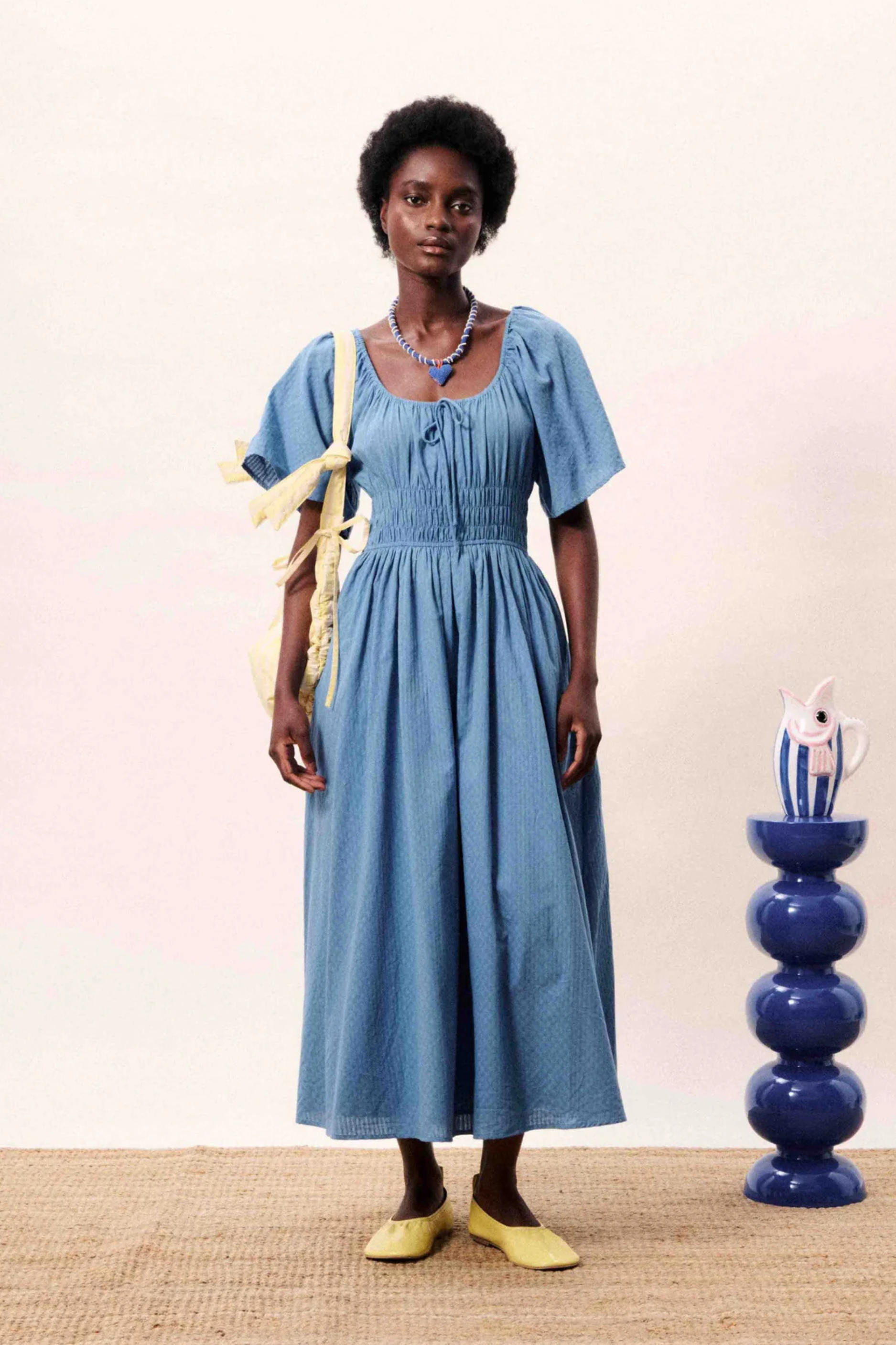 FRNCH Yemanja Dress - Bleu Jean