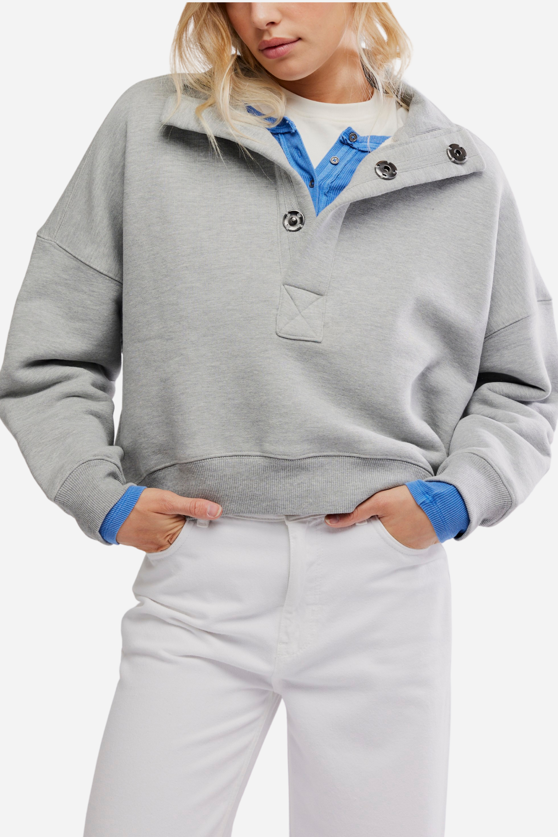 Free People - Timeless Pullover - Heather Grey