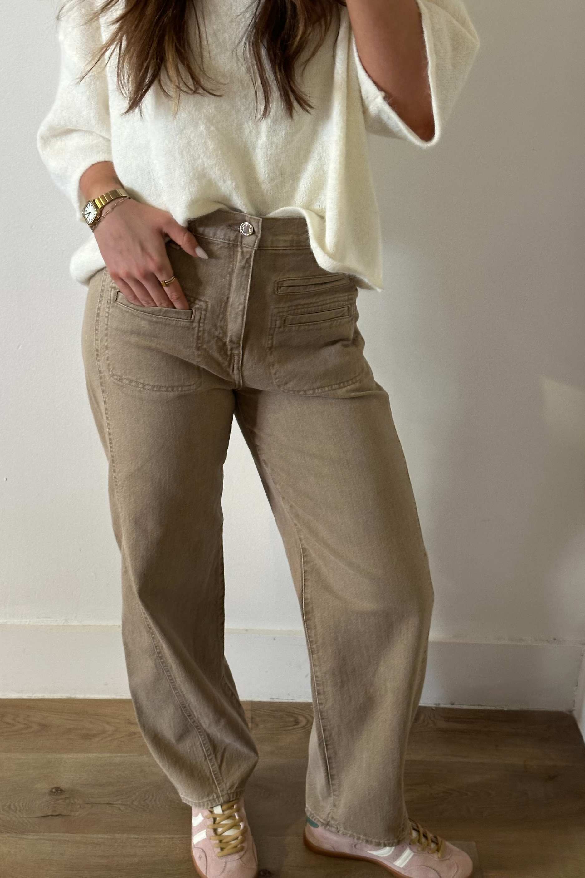 Habitual - Evie Barrel Pants - Brown