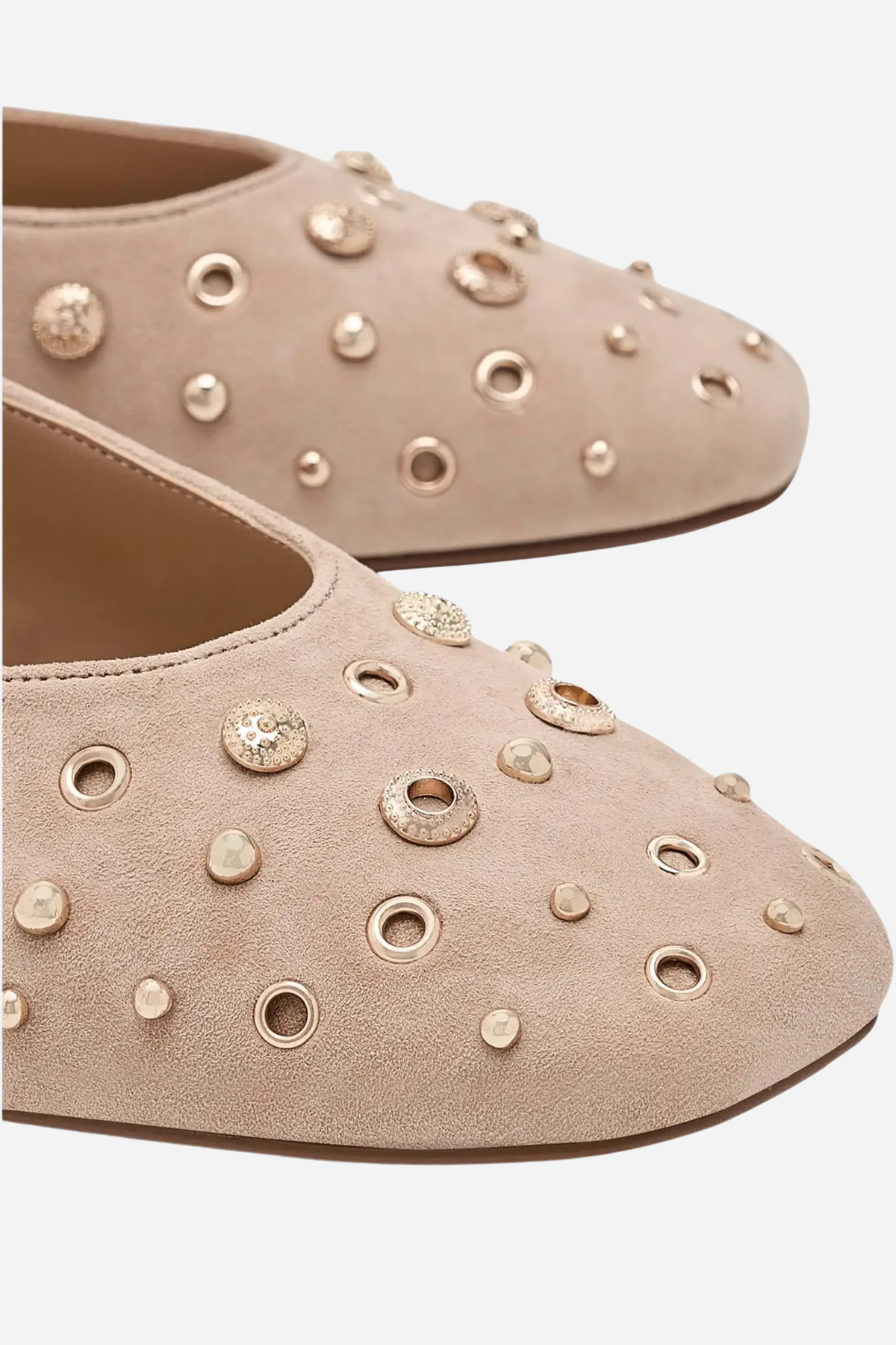 Dolce Vita - Mella Stud Flats - Camel Suede