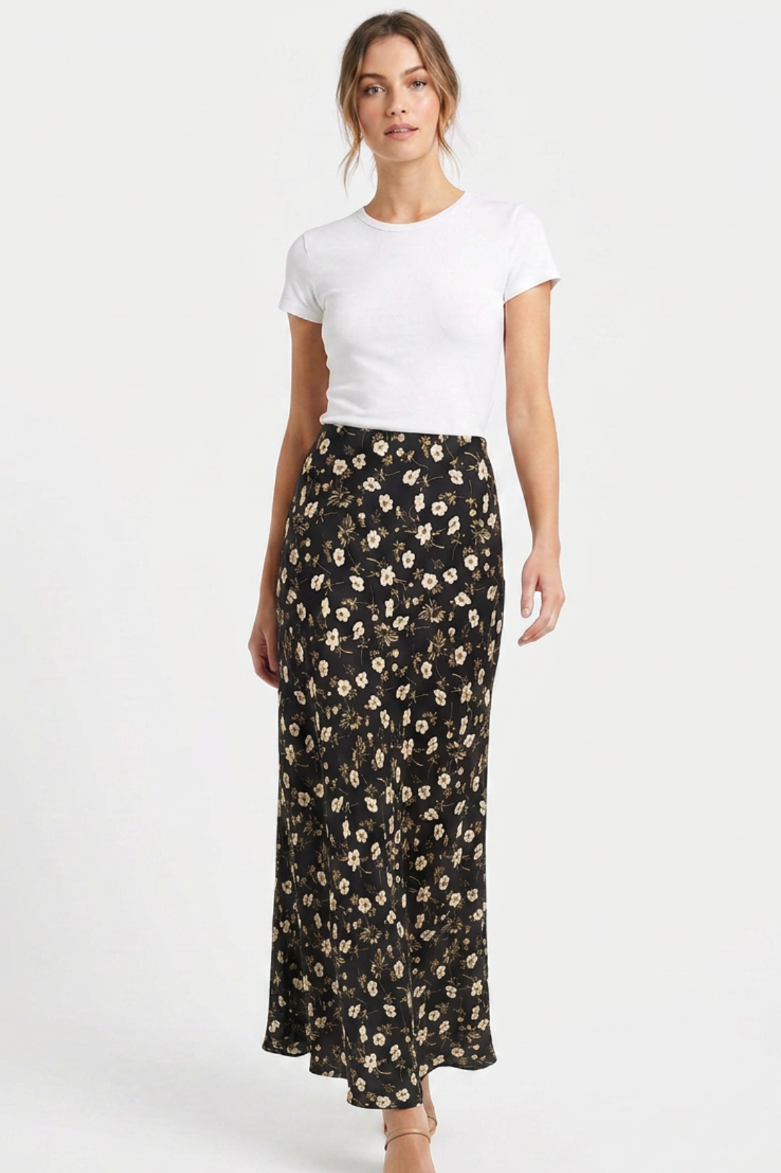 Meadow Skirt - Black Floral
