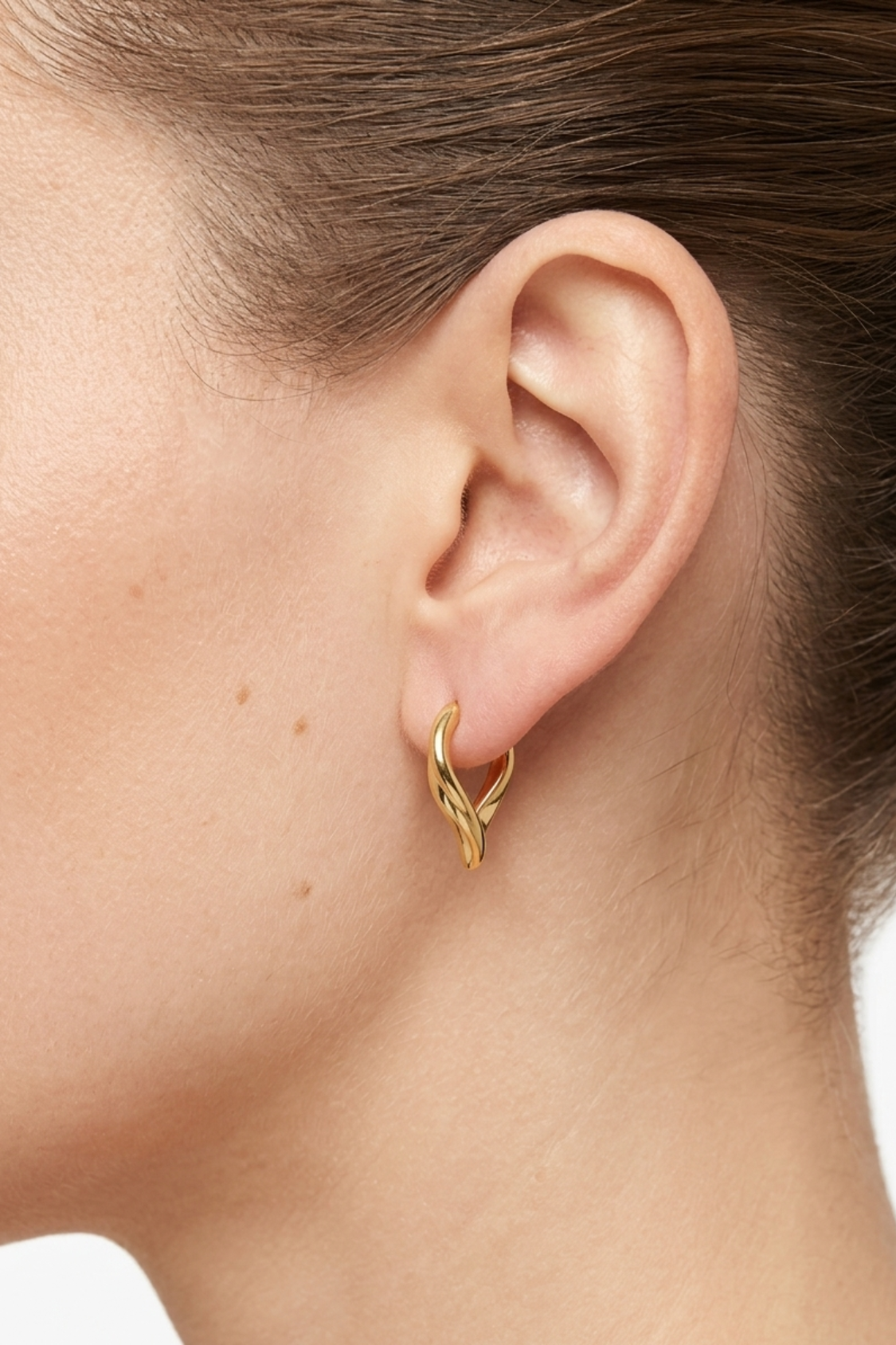 18K Paisley Wavy Earrings
