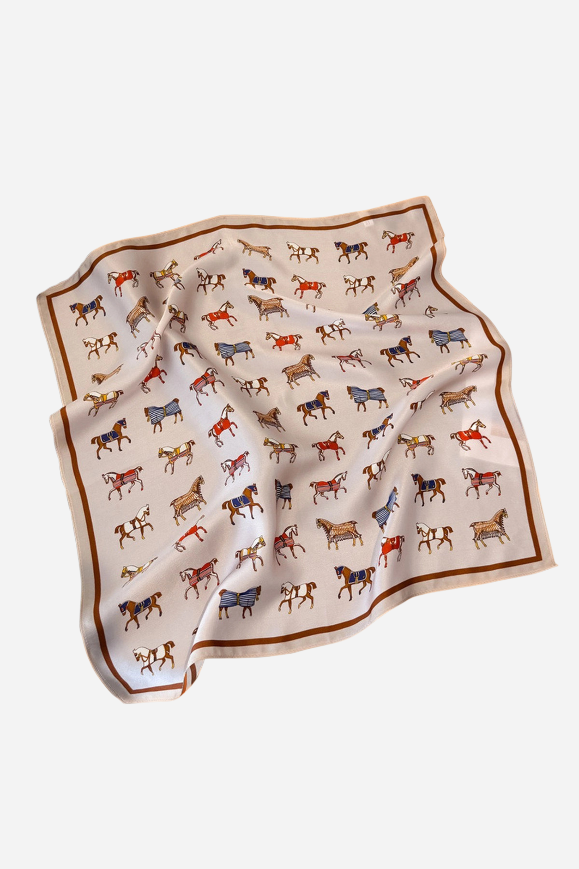 Printed Silk Square Head Scarf